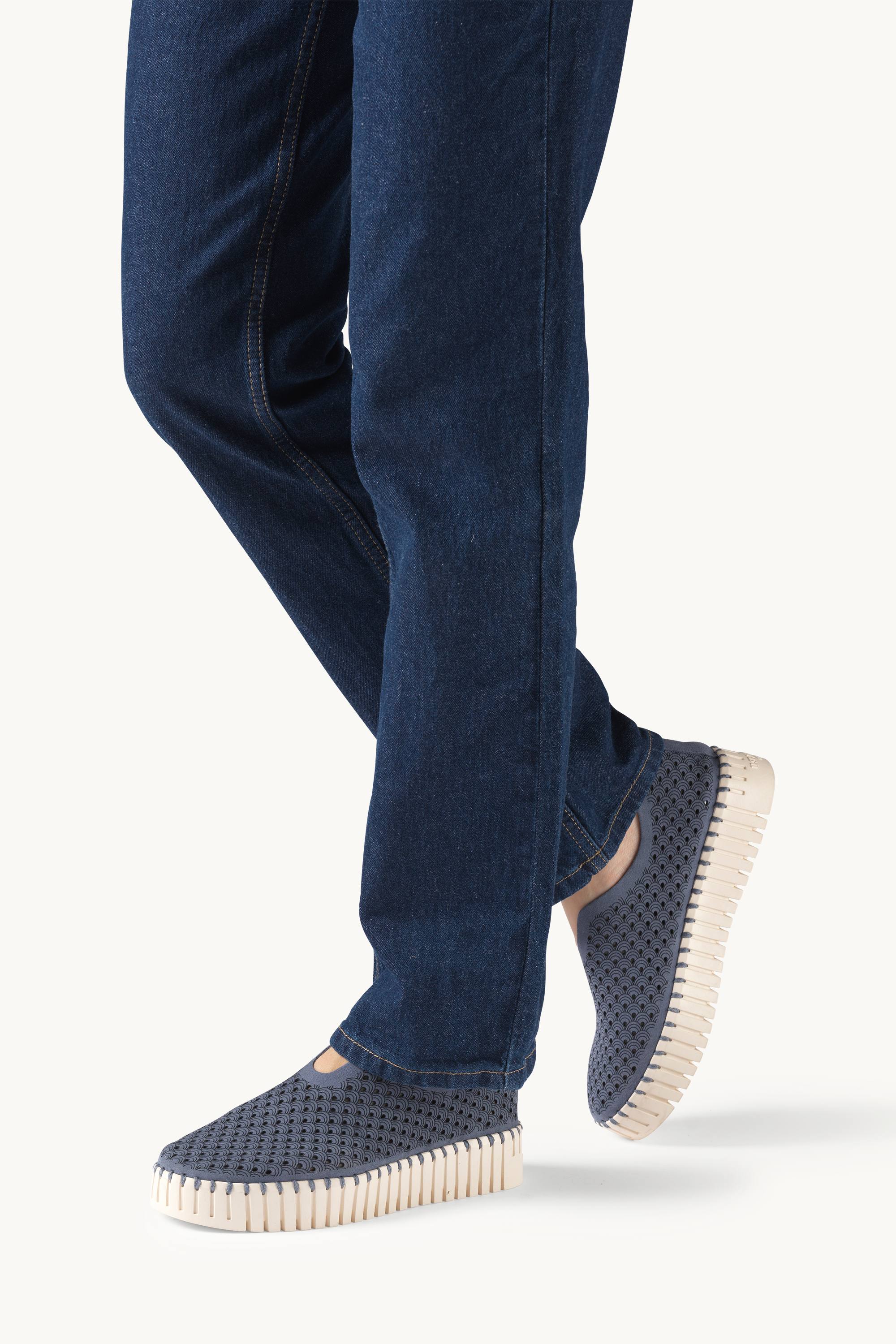 Platform Tulip Sko - Ombre Blue Pearled Ivory