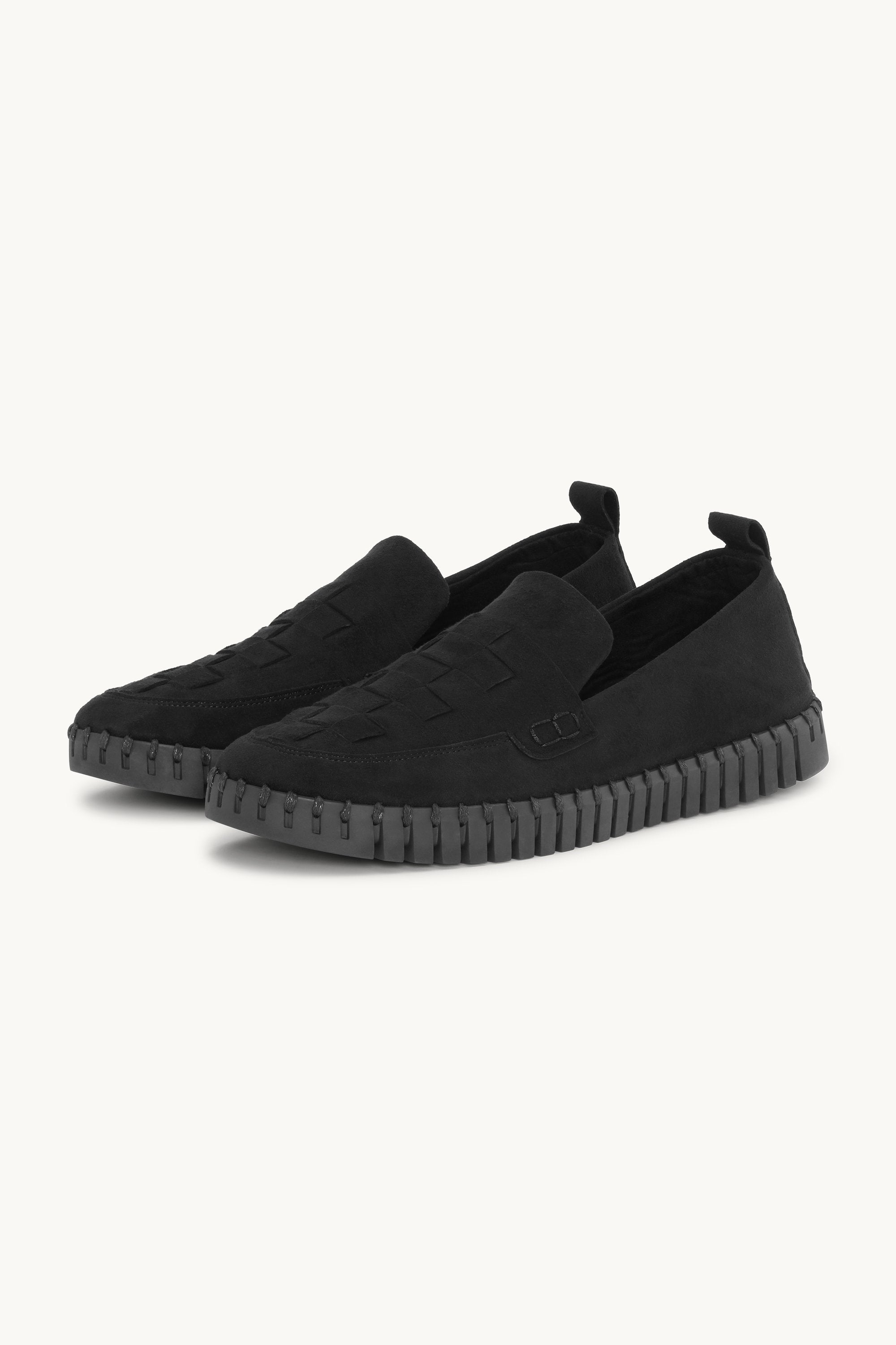 Tulip Braided Loafer - Black Black