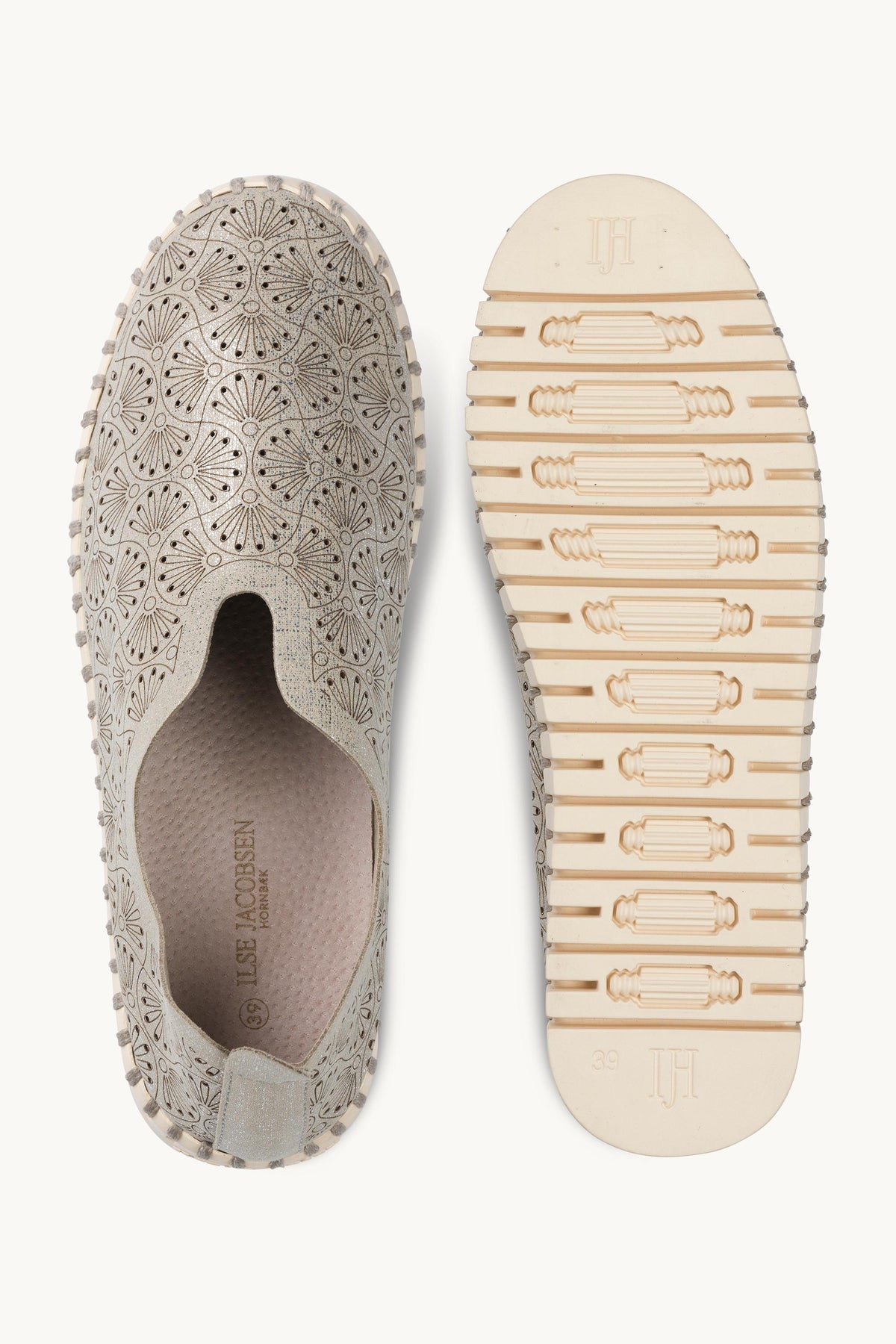 Tulip Organic Flat Glitter - Silver Pearled Ivory