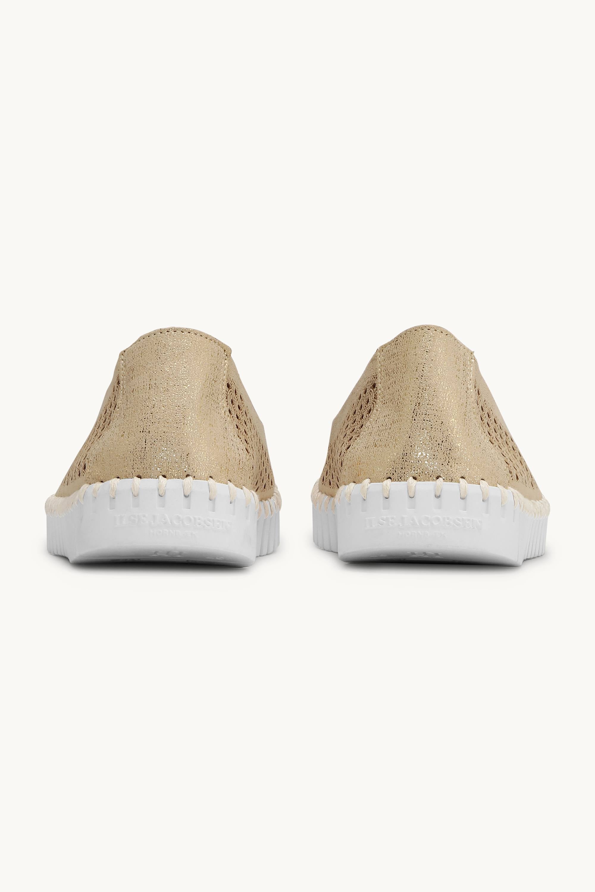 Tulip Sko Glitter - Platin White