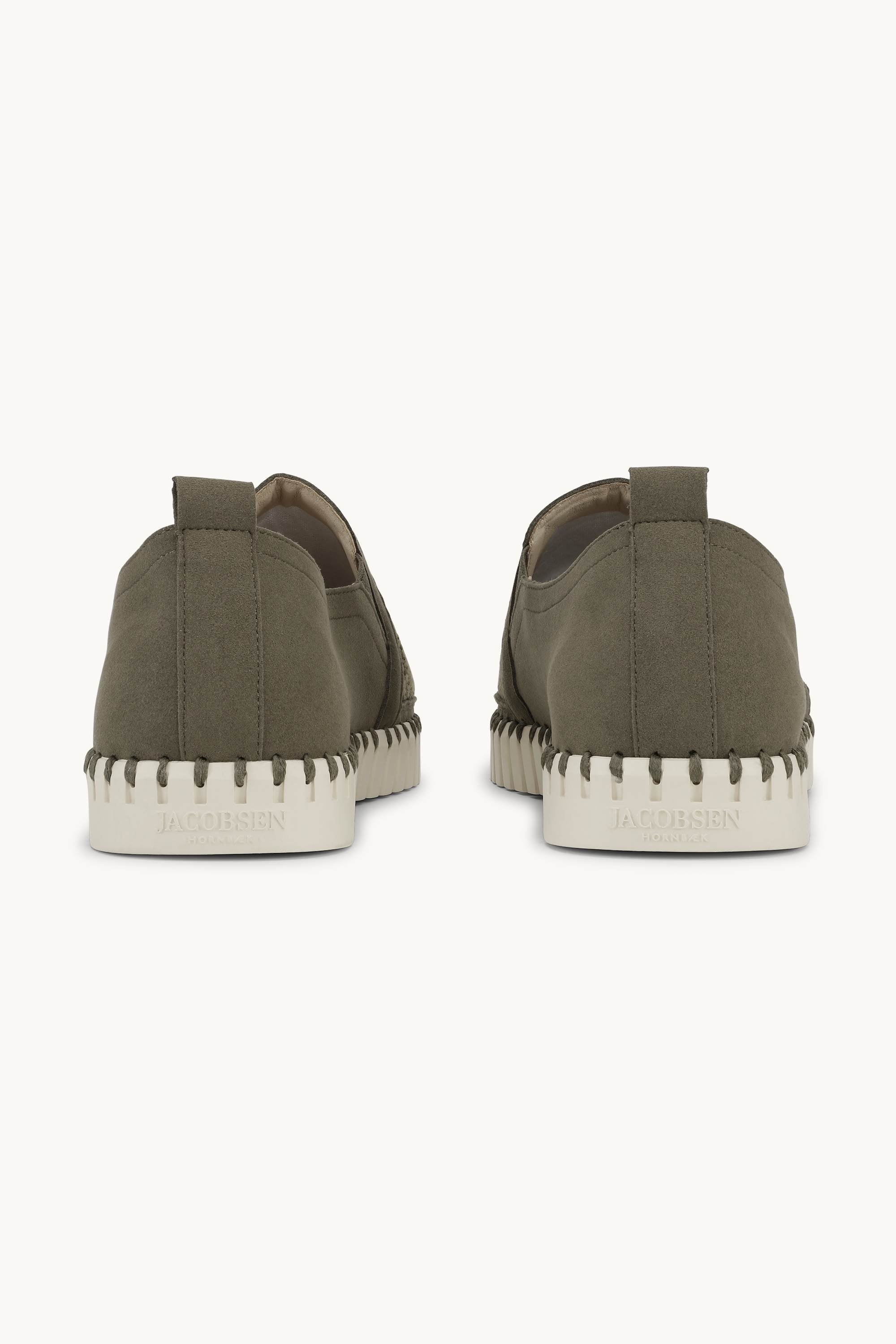 Komfortable Herresko - Deep Olive Pearled Ivory