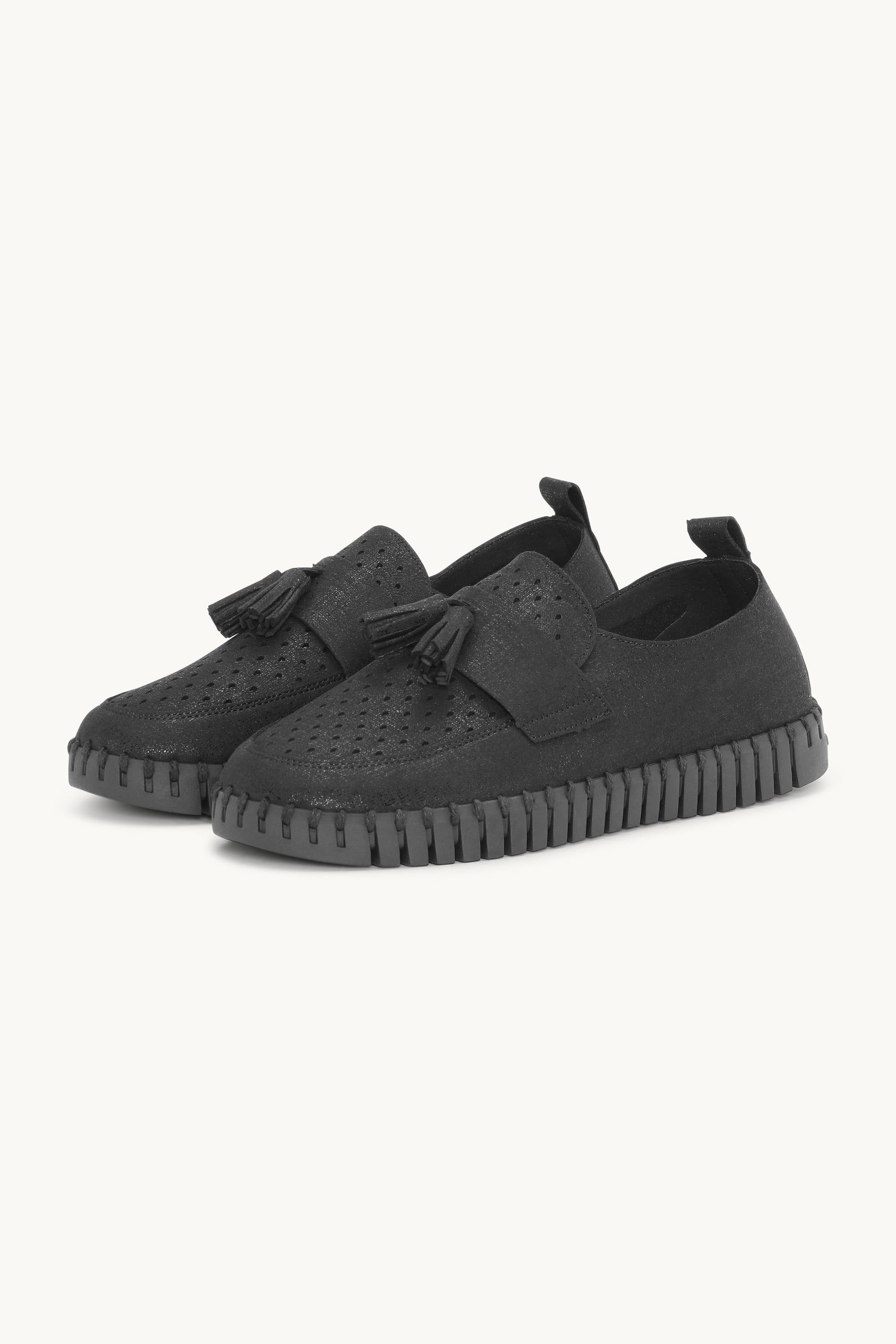 Tulip Loafer Tassel - Black Black