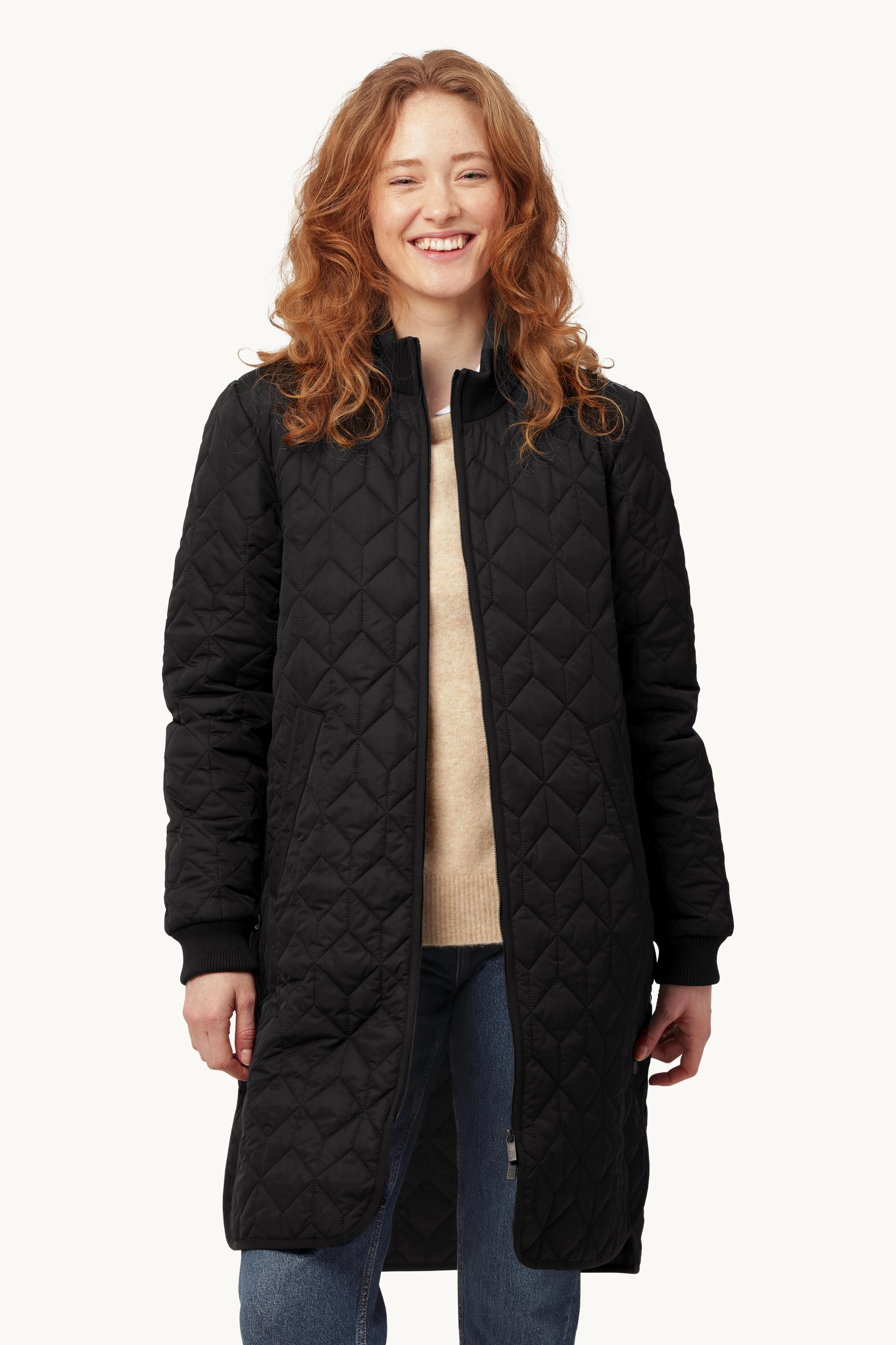 Lang Quiltet Jakke - Black