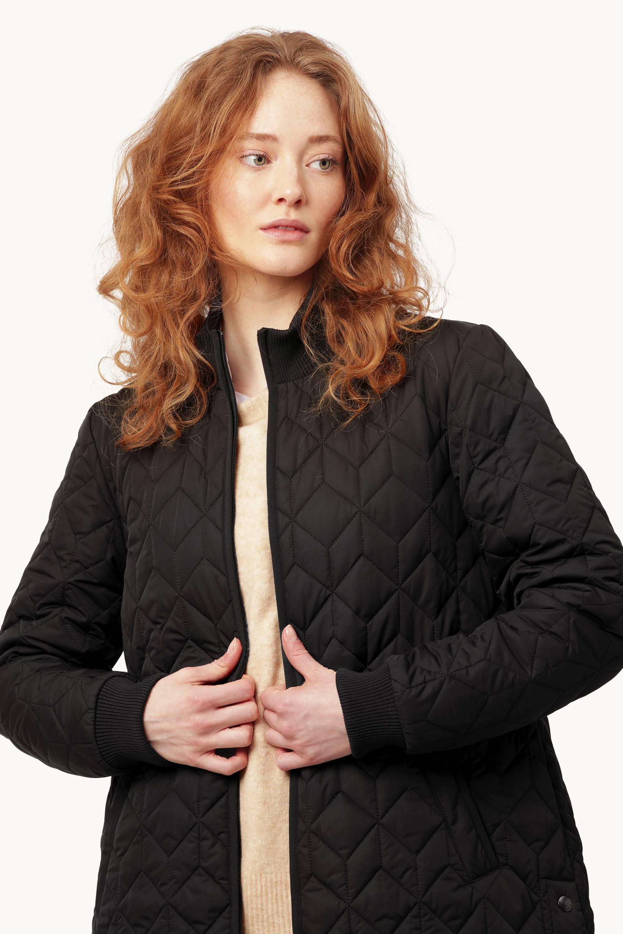 Lang Quiltet Jakke - Black
