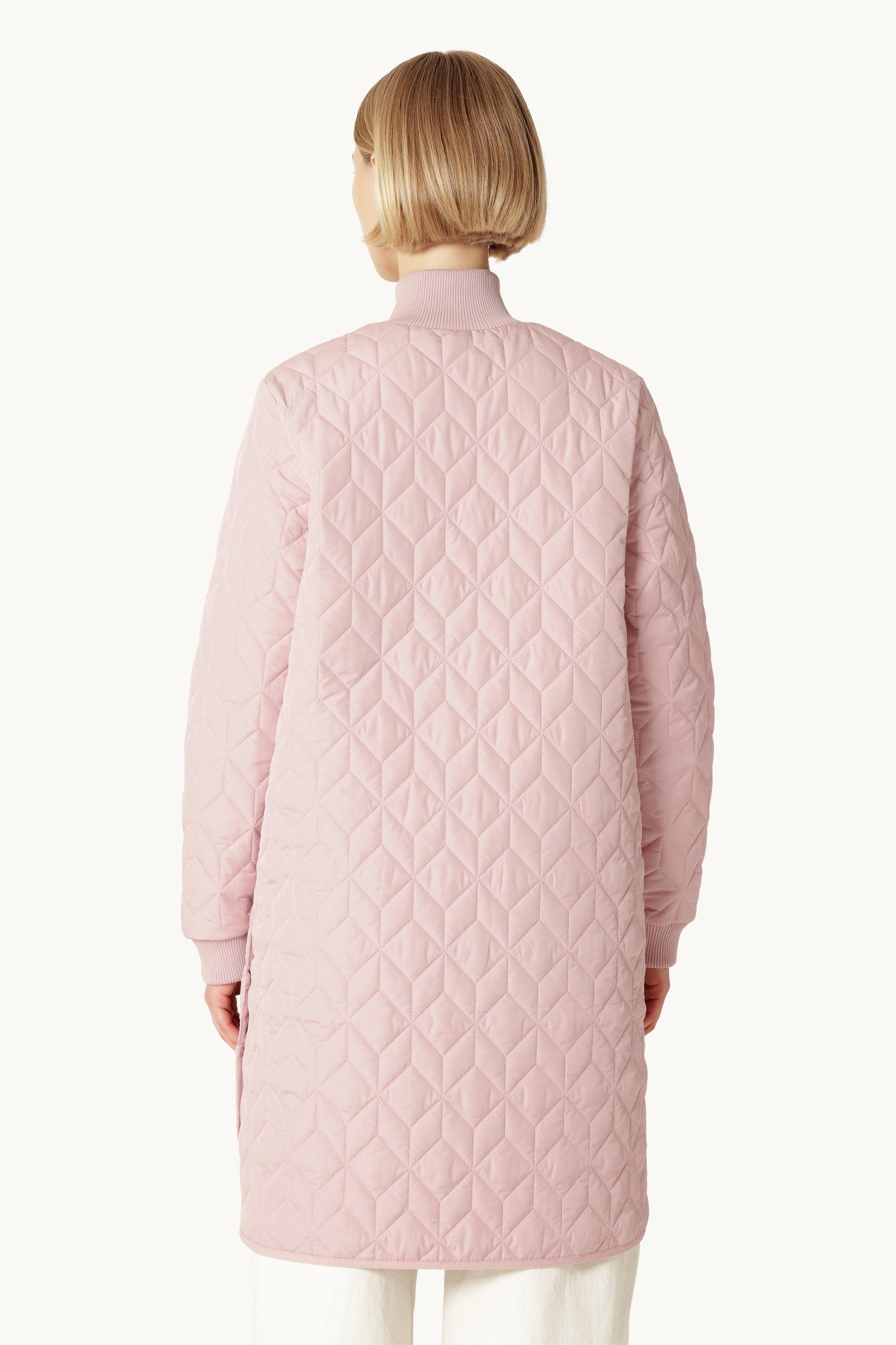 Lang Quiltet Jakke - Burnished Lilac