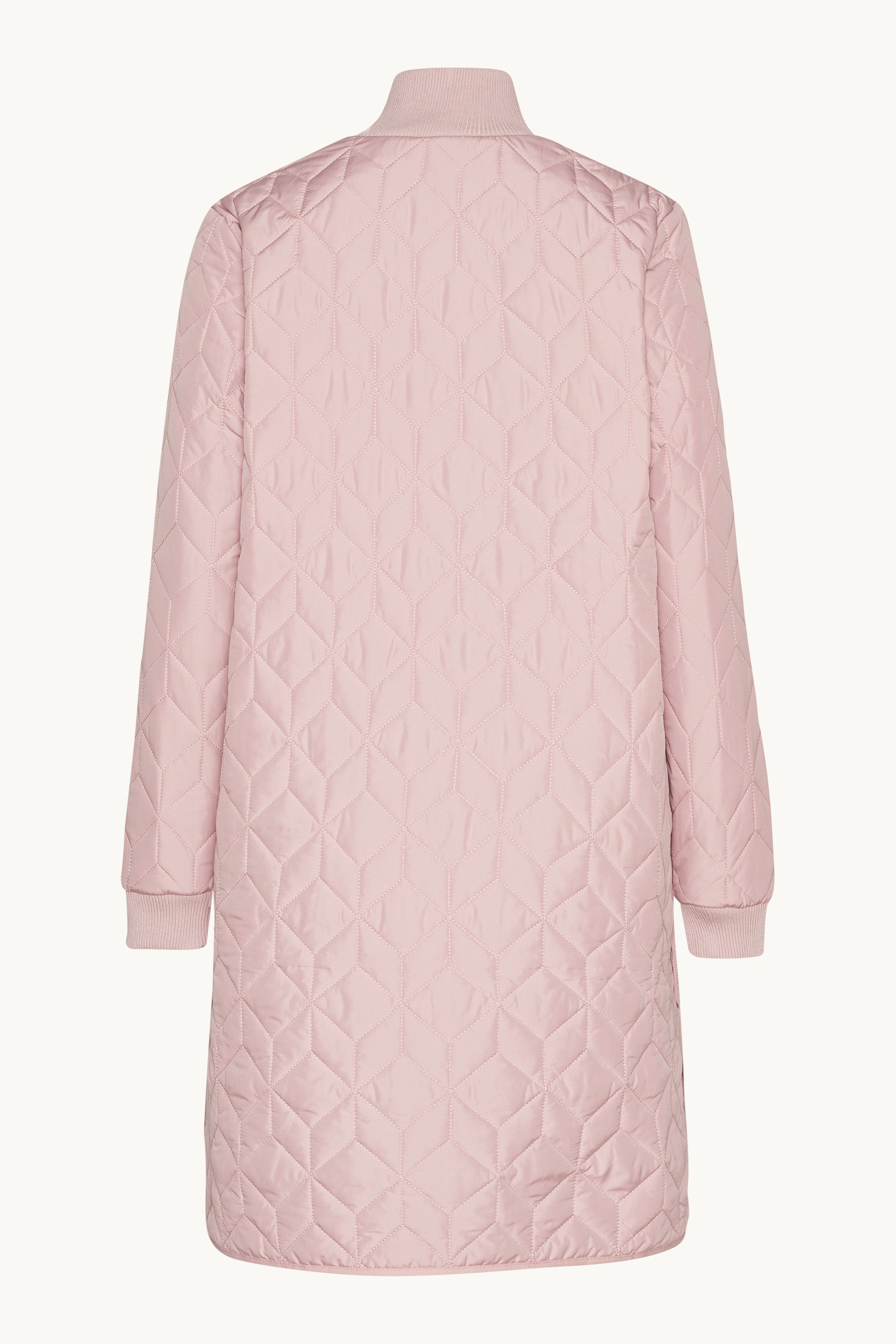 Lang Quiltet Jakke - Burnished Lilac