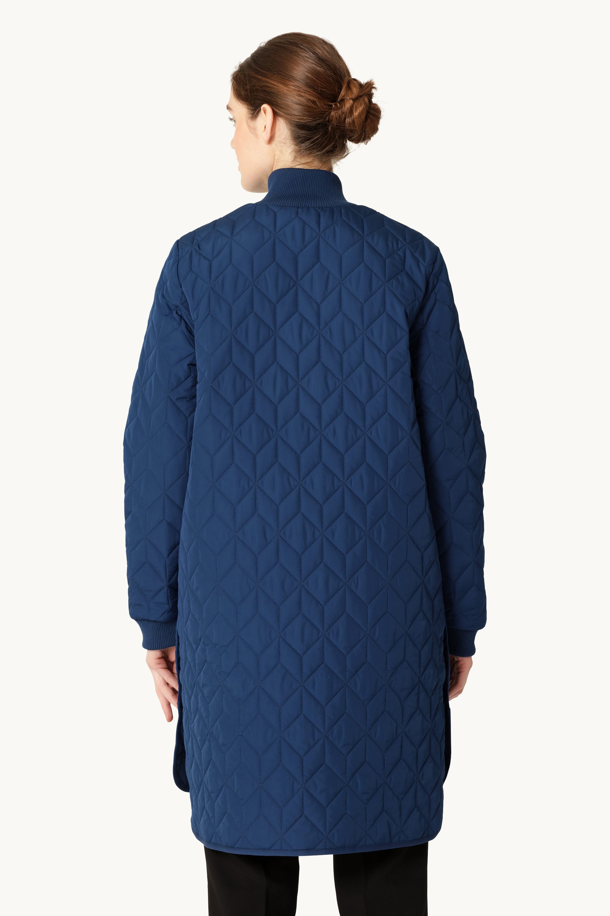Lang Quiltet Jakke - Estate Blue