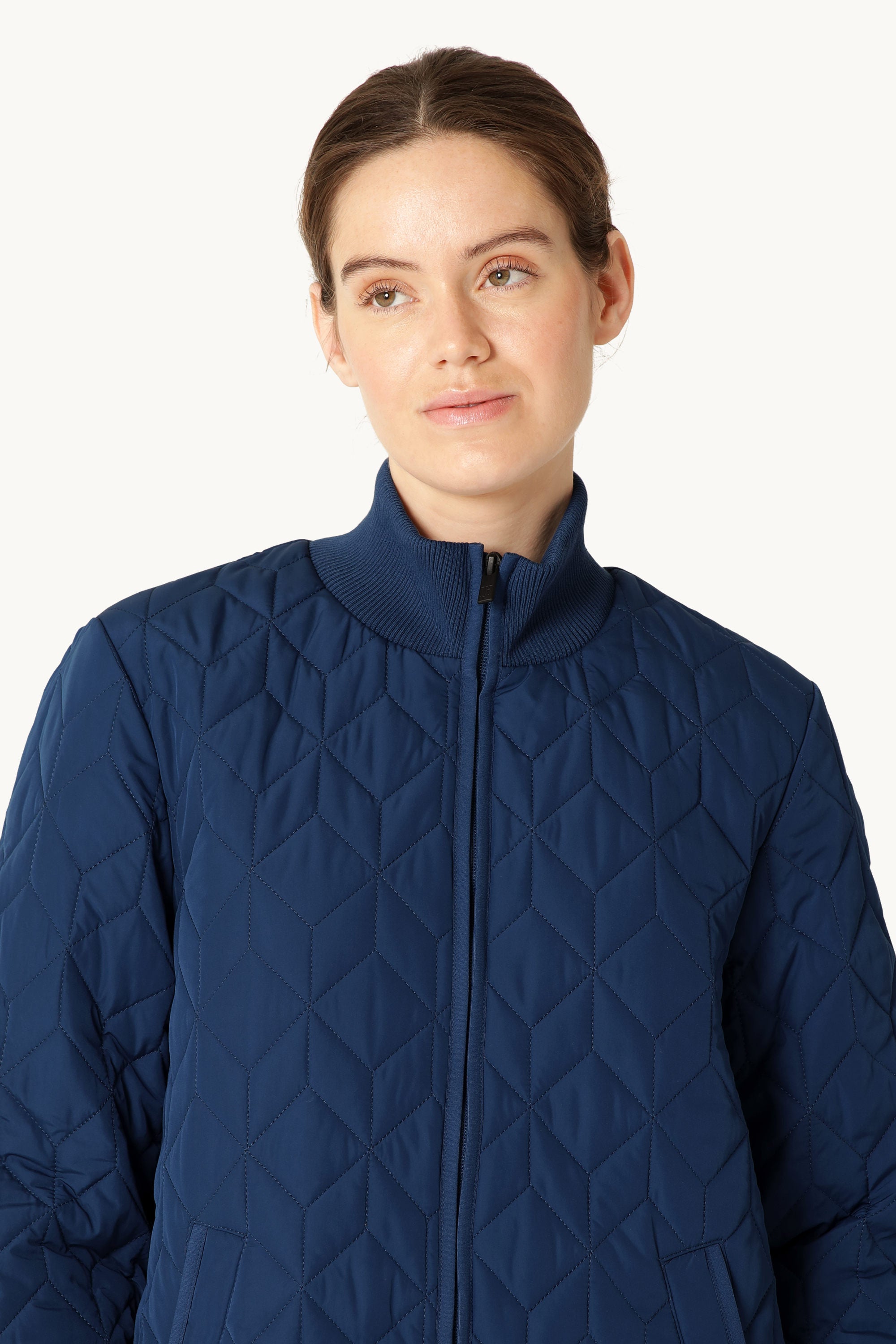 Lang Quiltet Jakke - Estate Blue