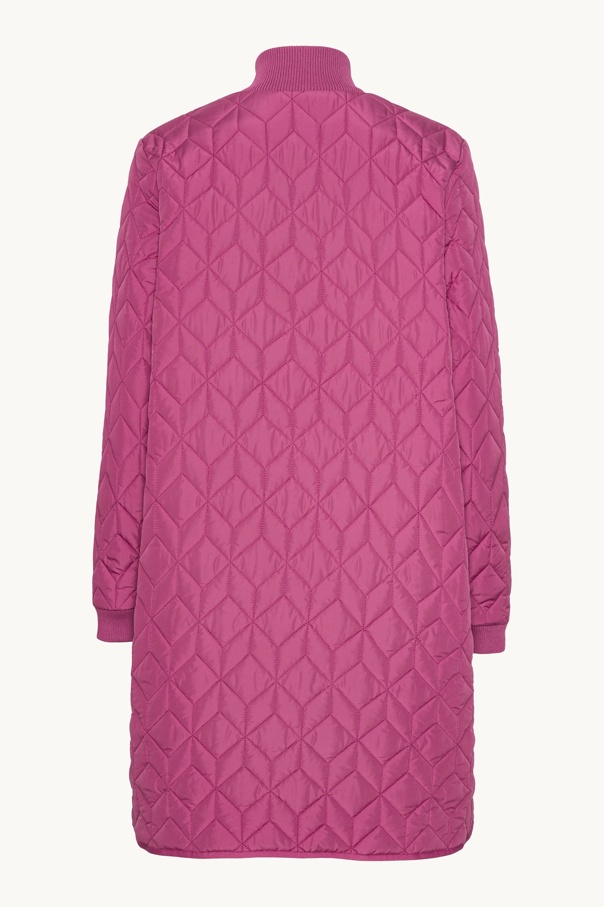 Lang Quiltet Jakke - Magenta Haze