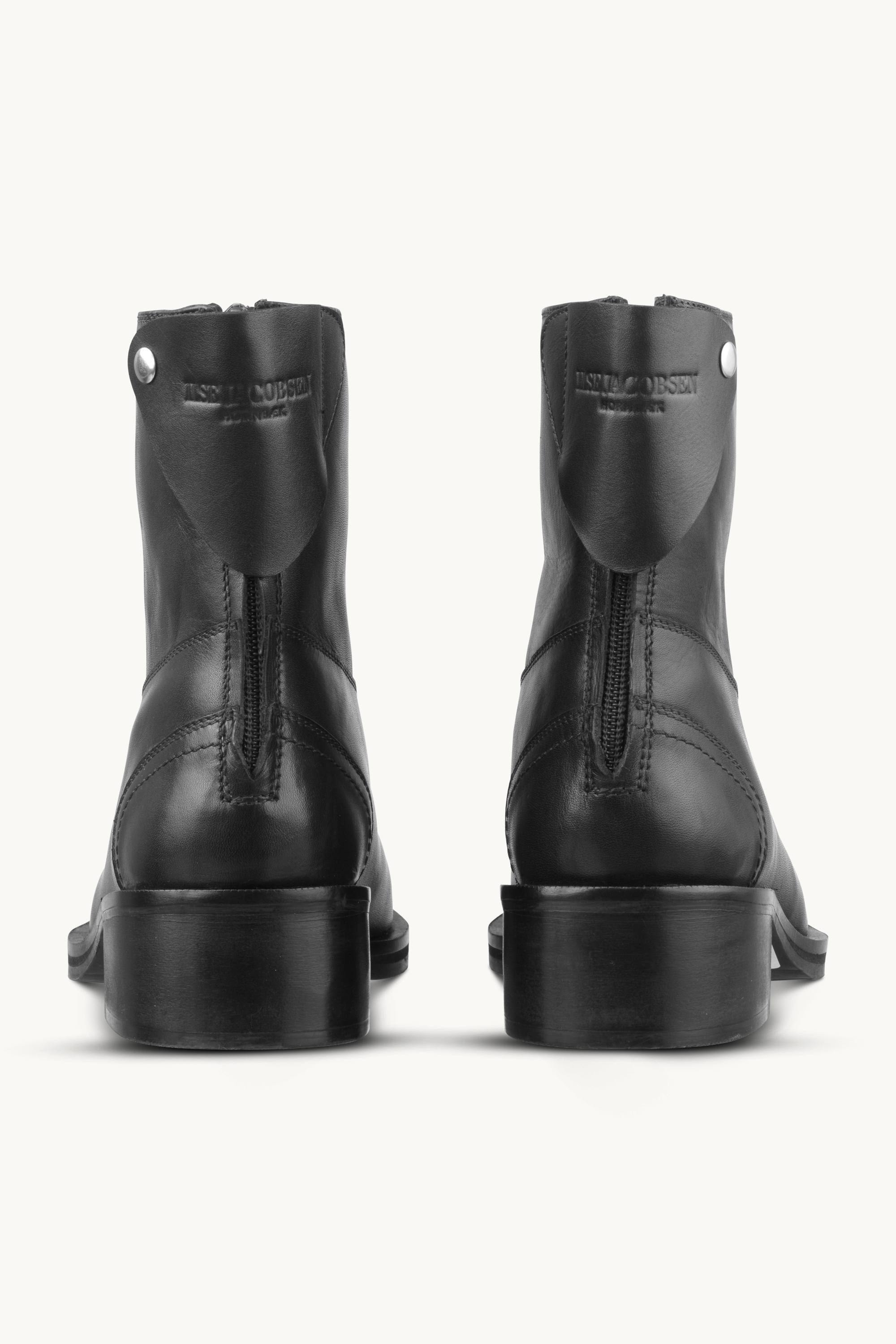 Leather Ankle Boots - Black Black