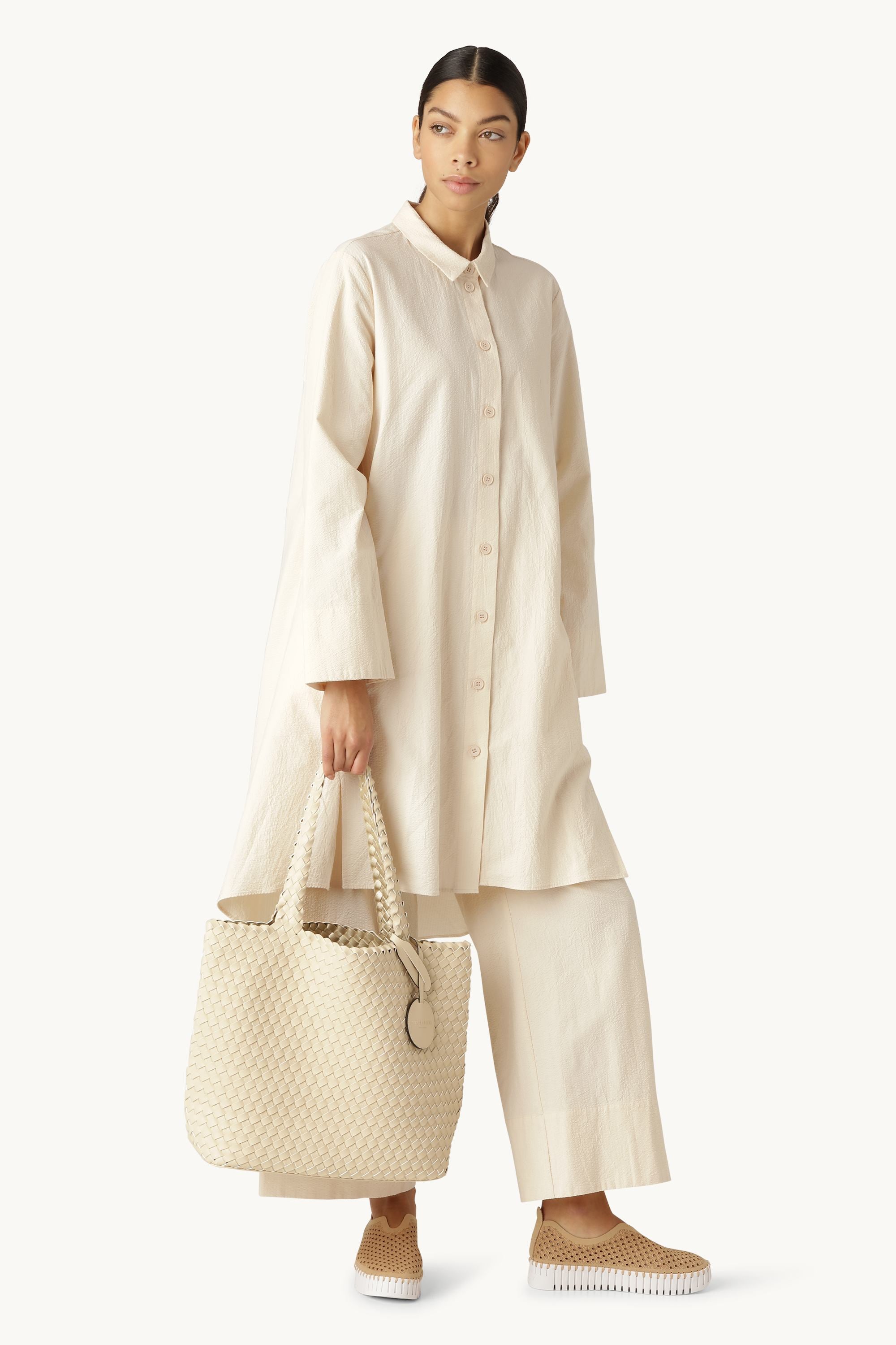 Tote Bag Flettet - Ivory Platin