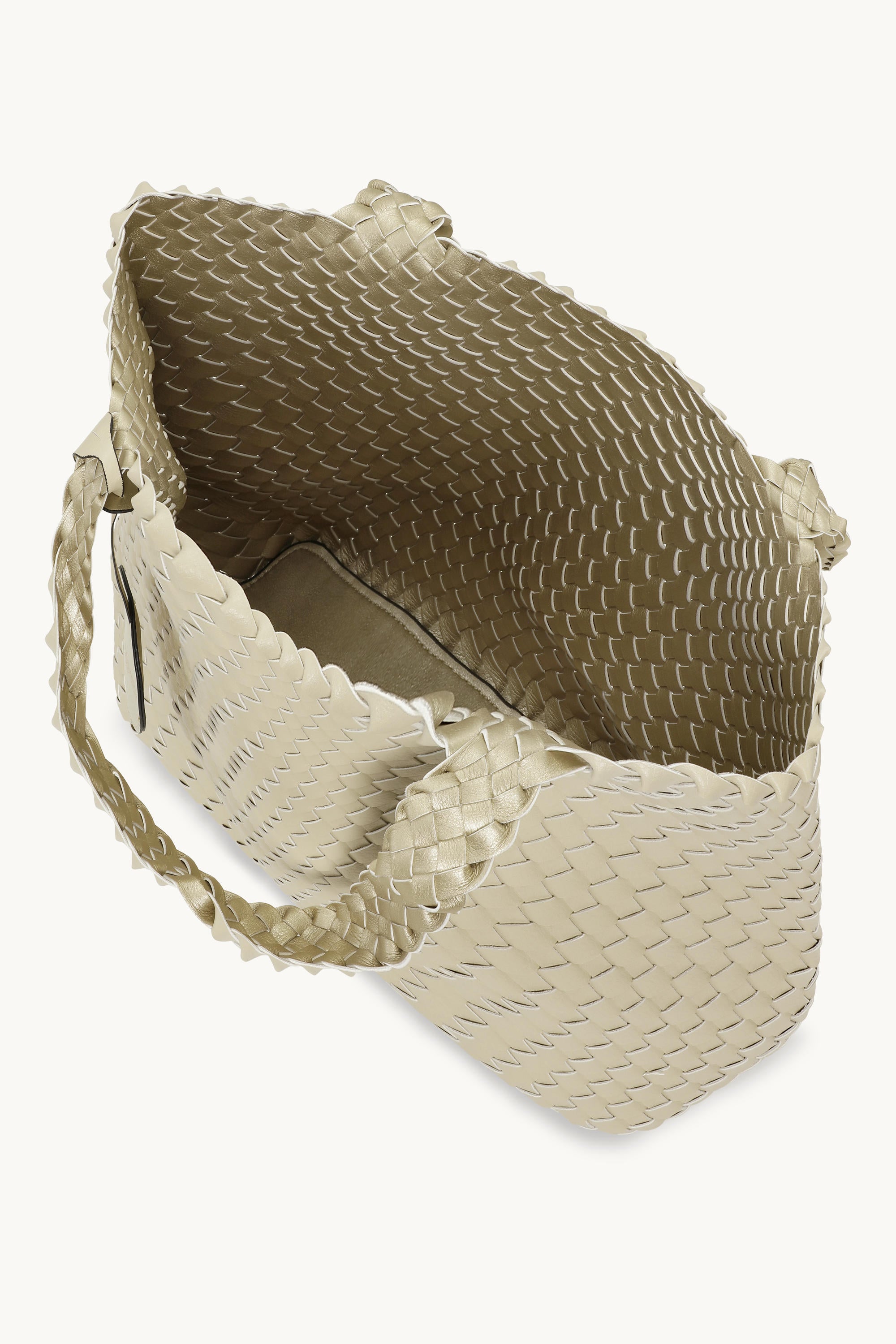 Tote Bag Flettet - Ivory Platin