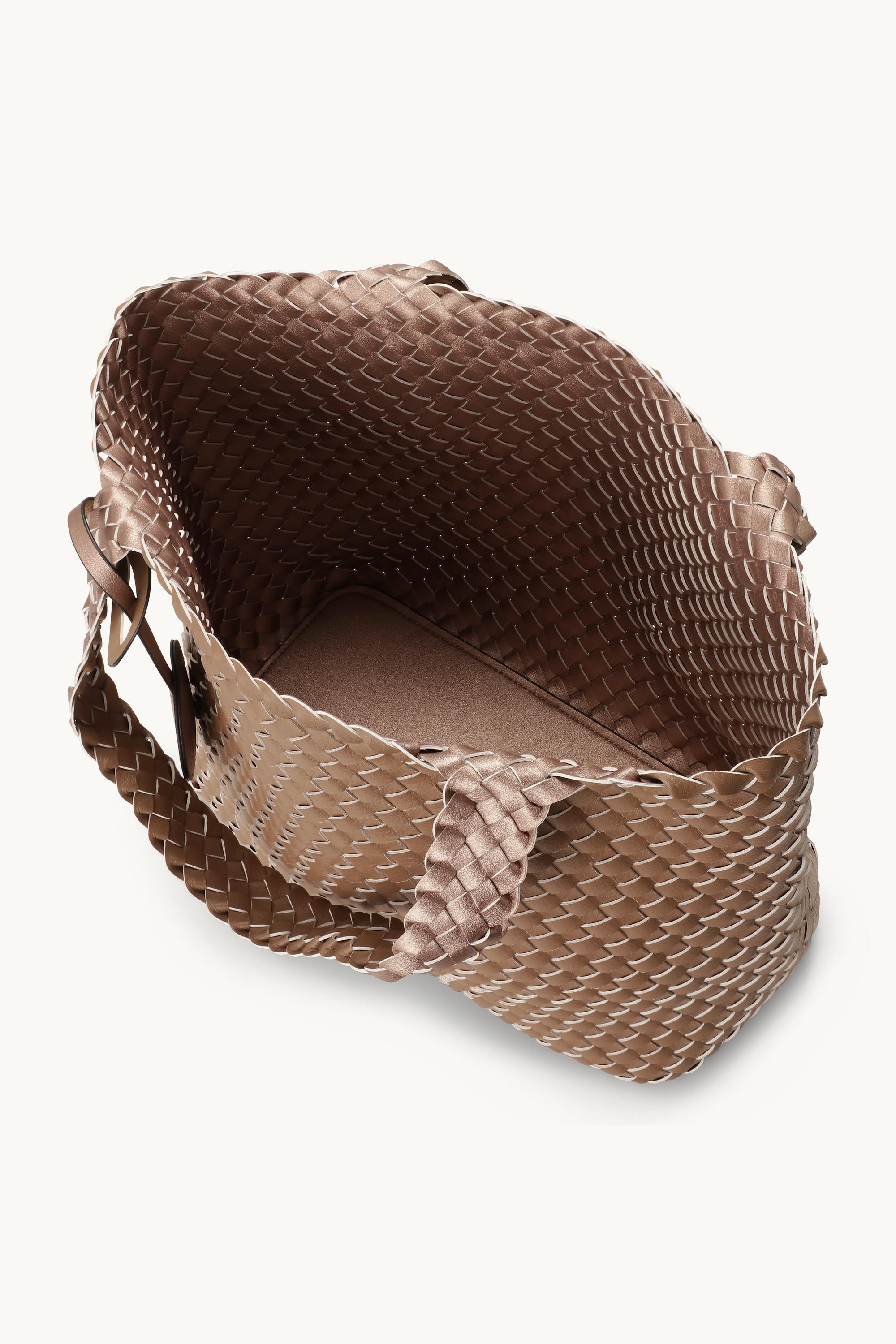 Tote Bag Flettet - Mocca Metallic Mocca