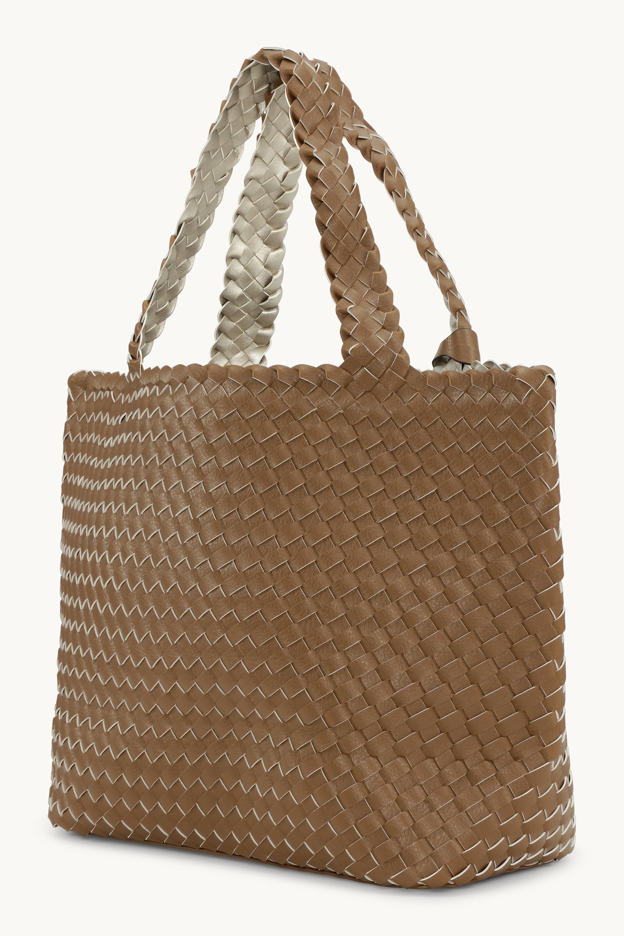 Tote Bag Flettet - Goldy Sand Dollar Metallic