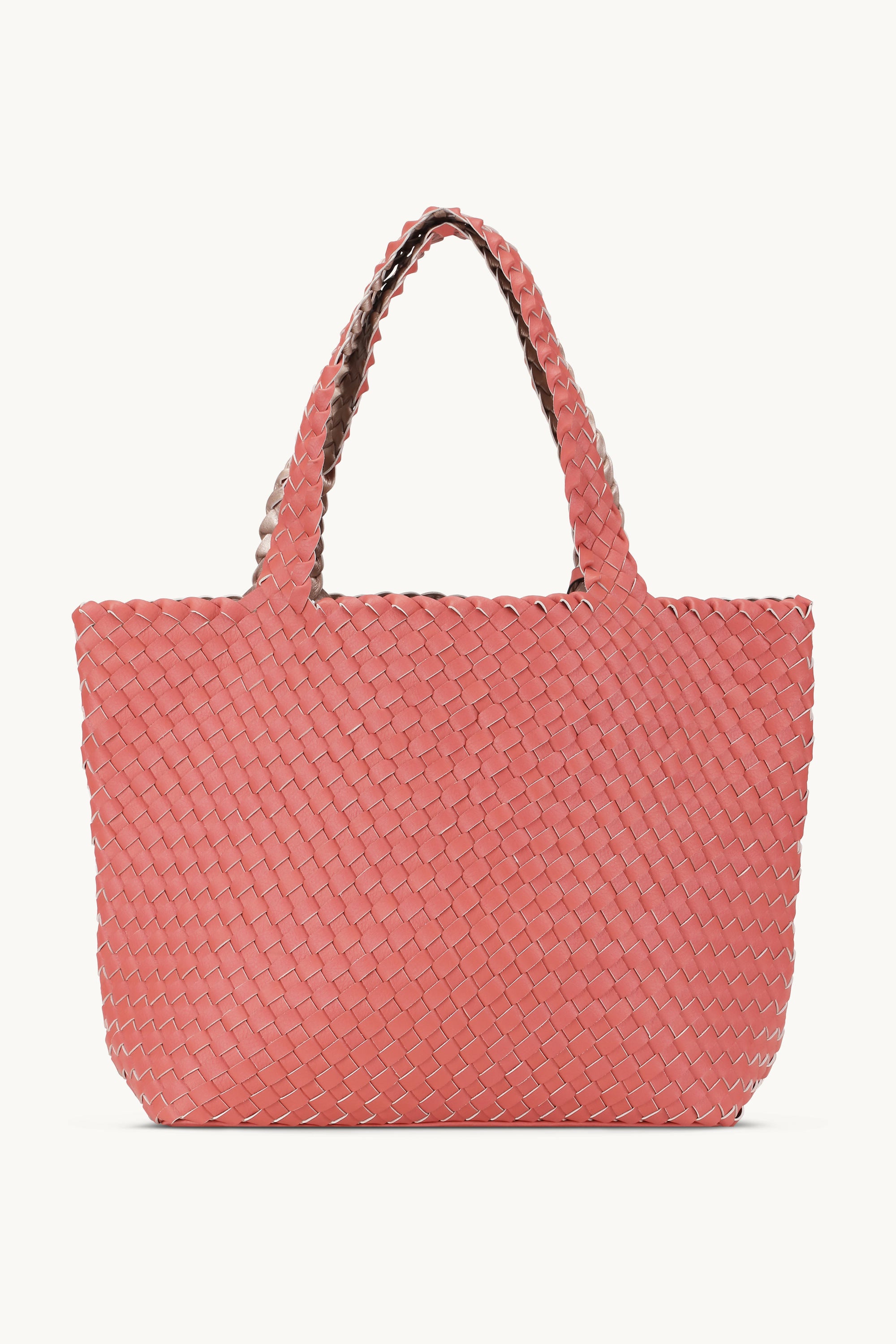 Tote Bag Flettet - Durbarry Metallic Rose