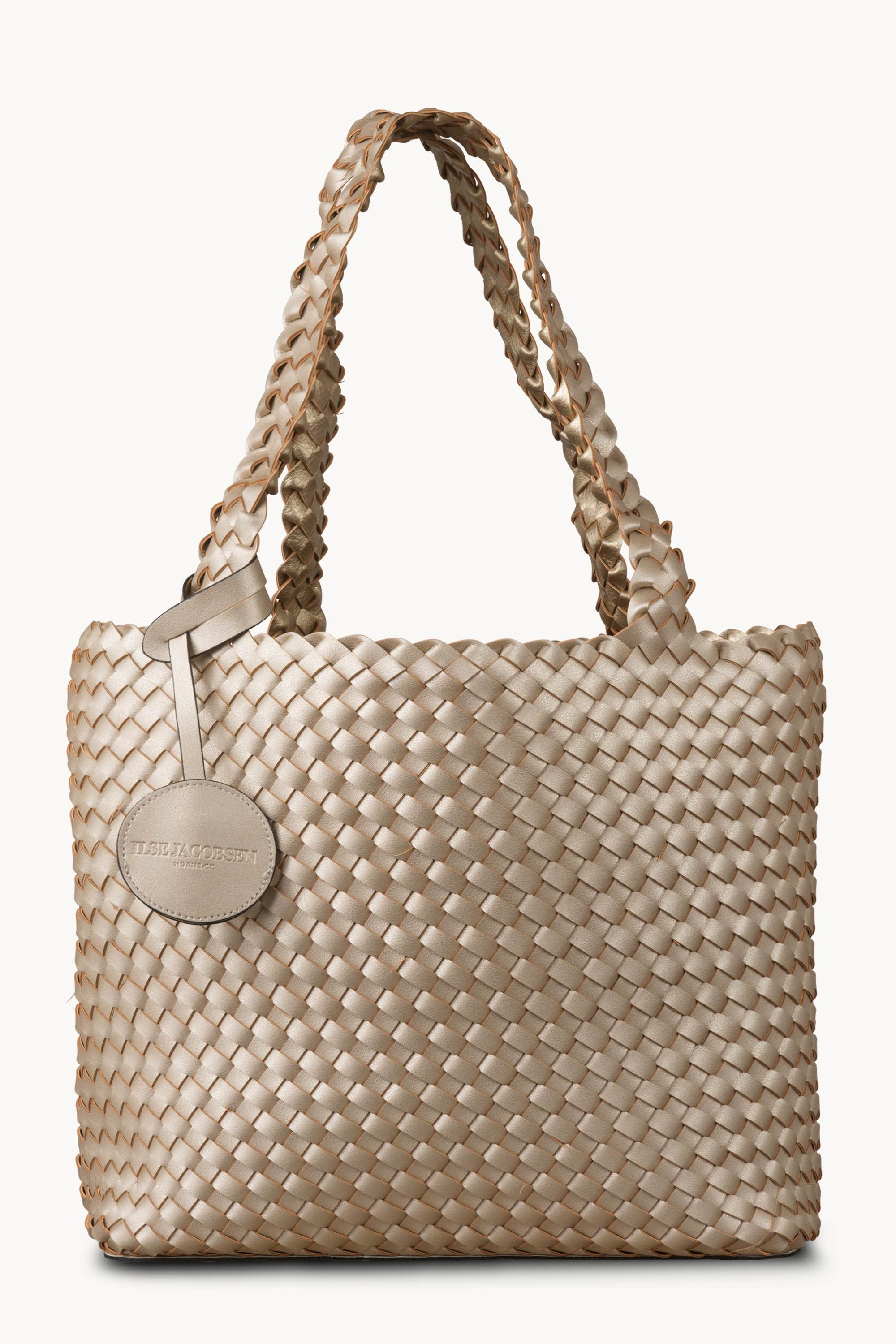 Tote Bag Flettet - Platin Silver