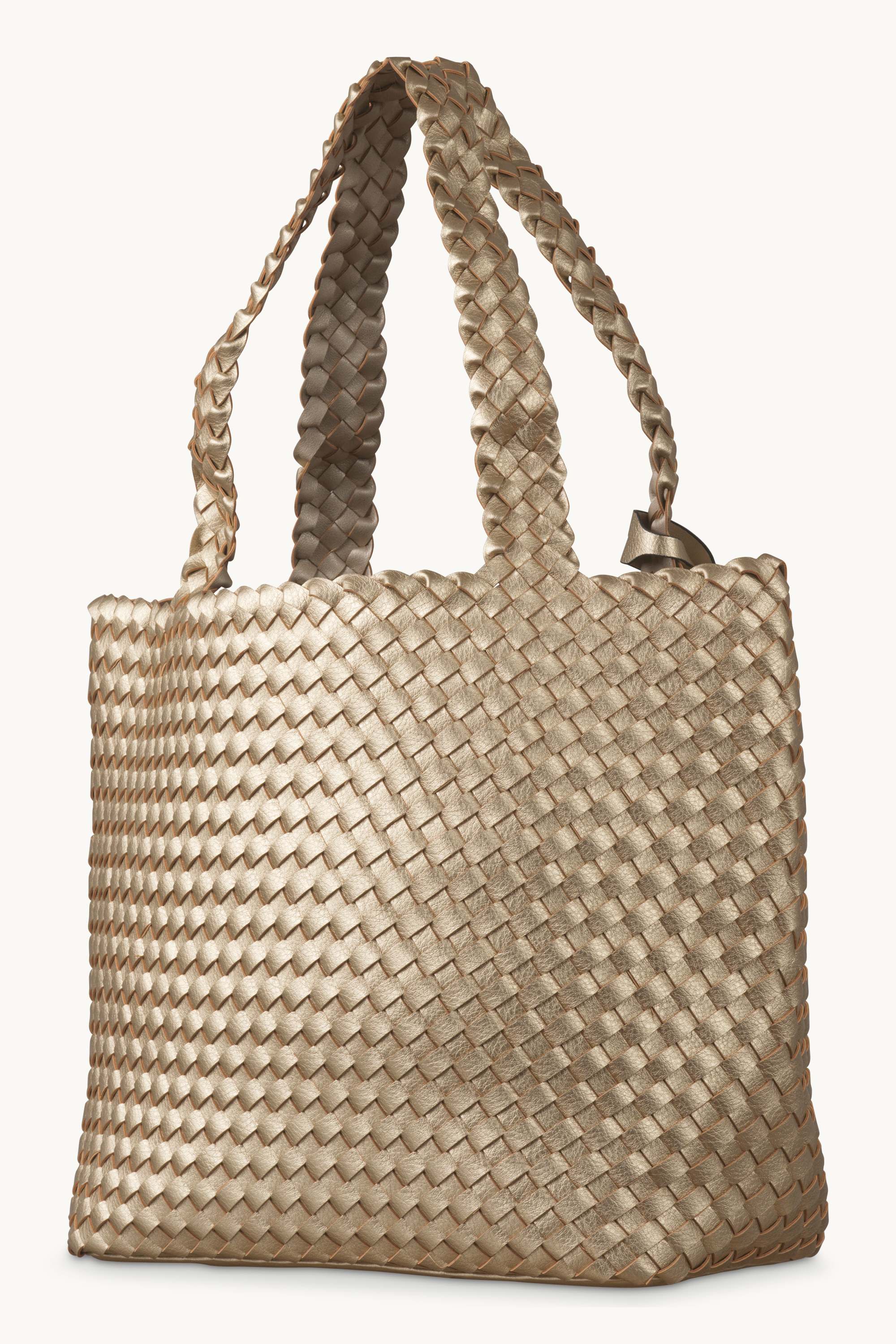 Tote Bag Flettet - Platin Silver