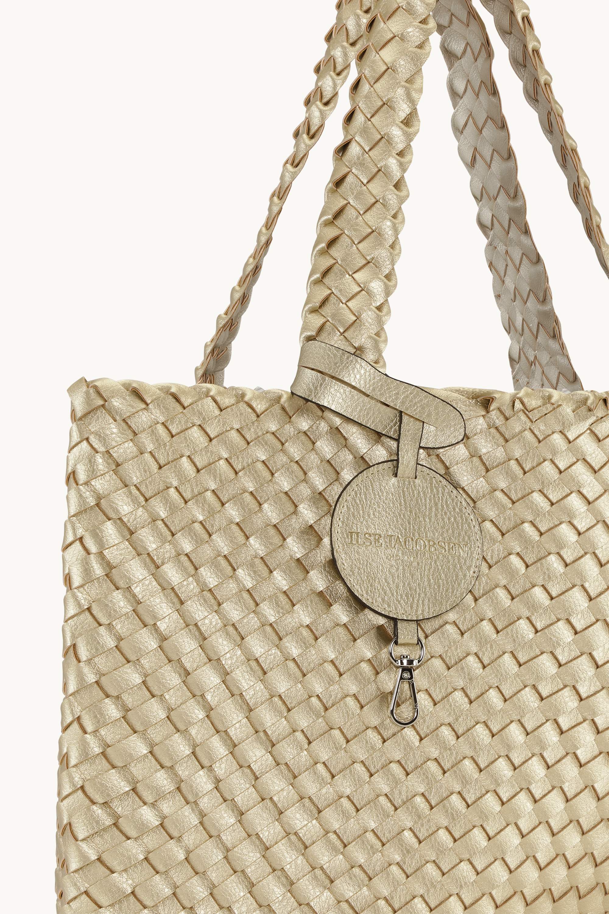Tote Bag Flettet - Platin Silver