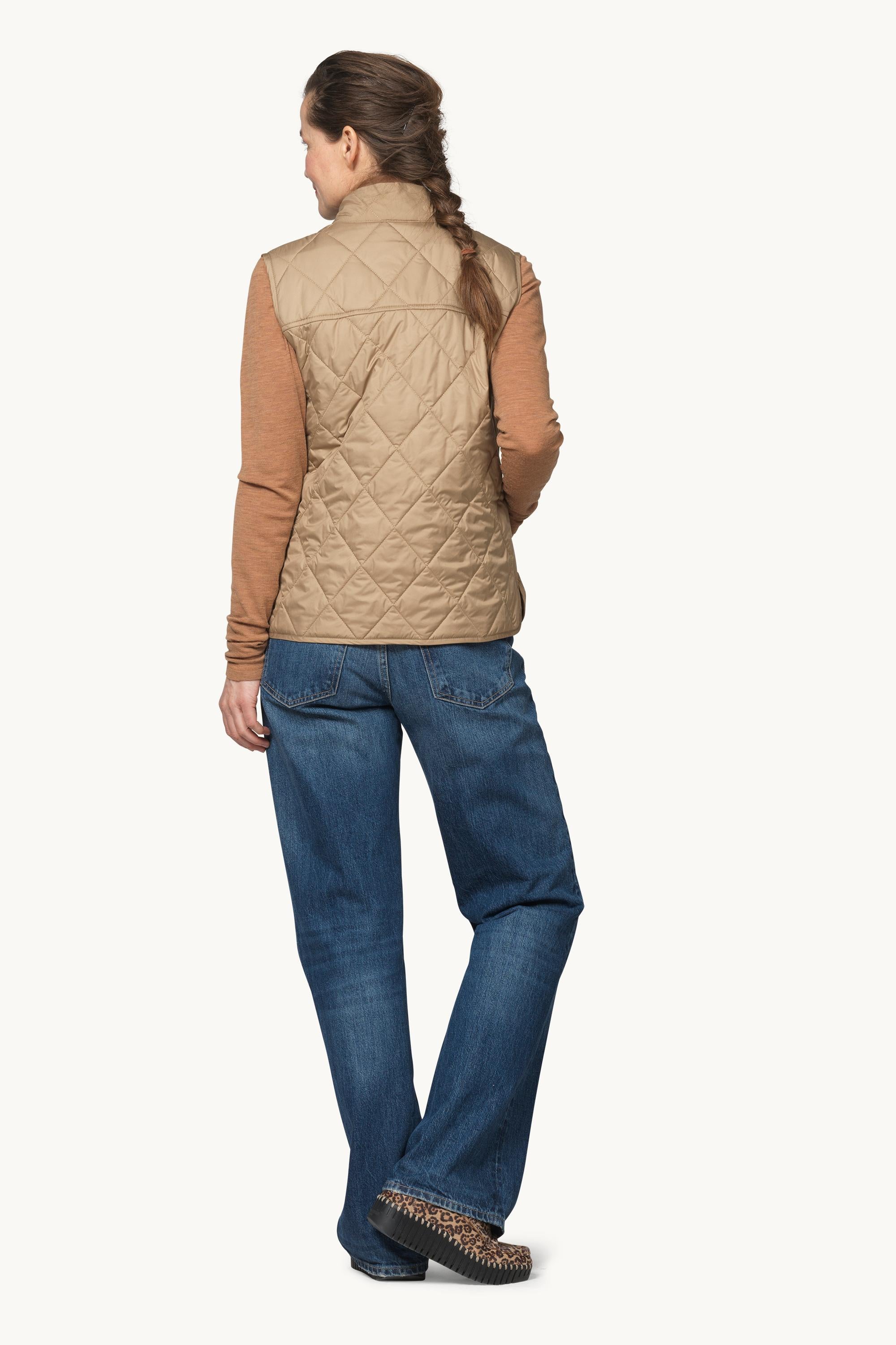Quilted Short Vest - Sepia Tint