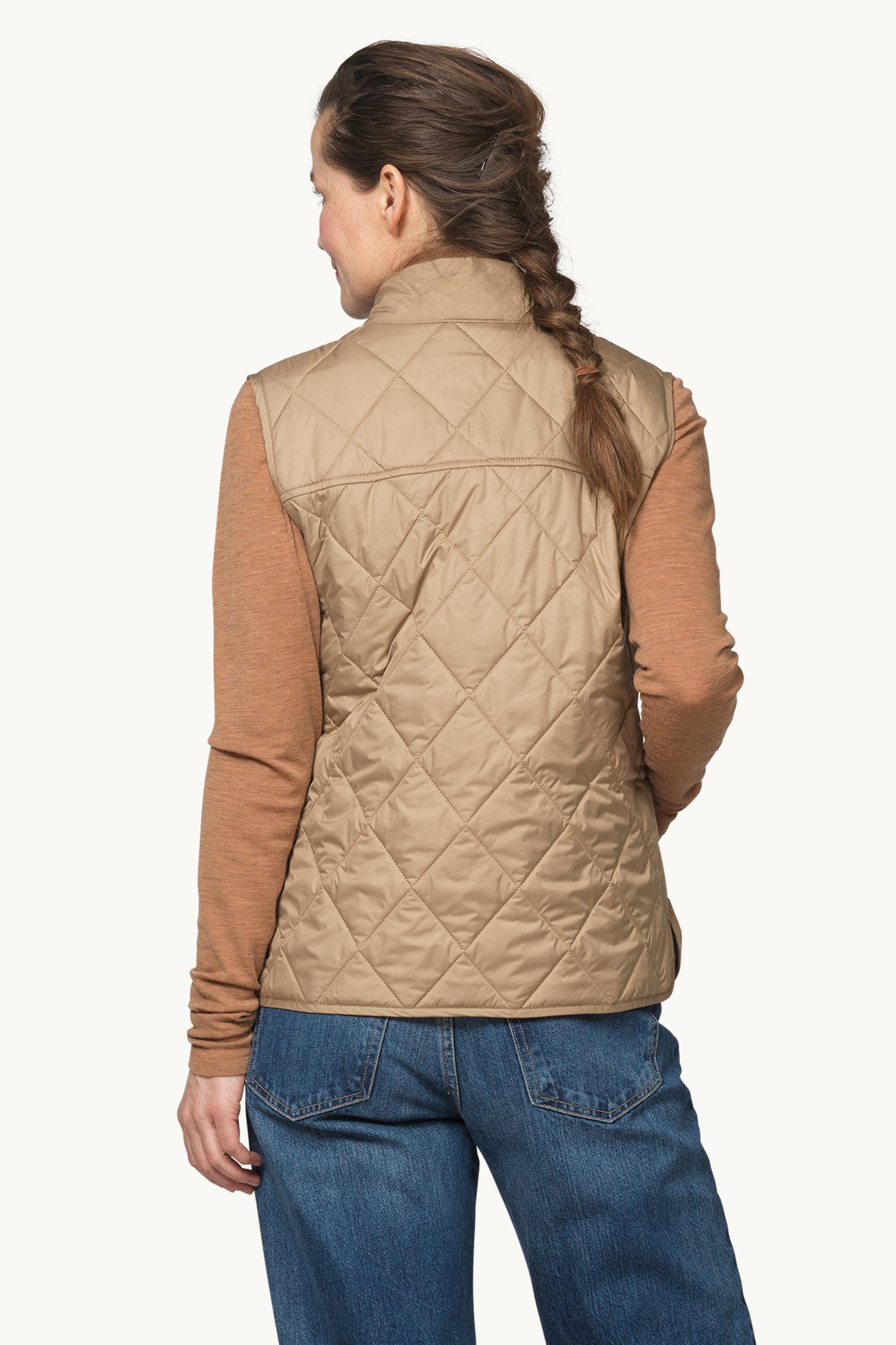 Quilted Short Vest - Sepia Tint
