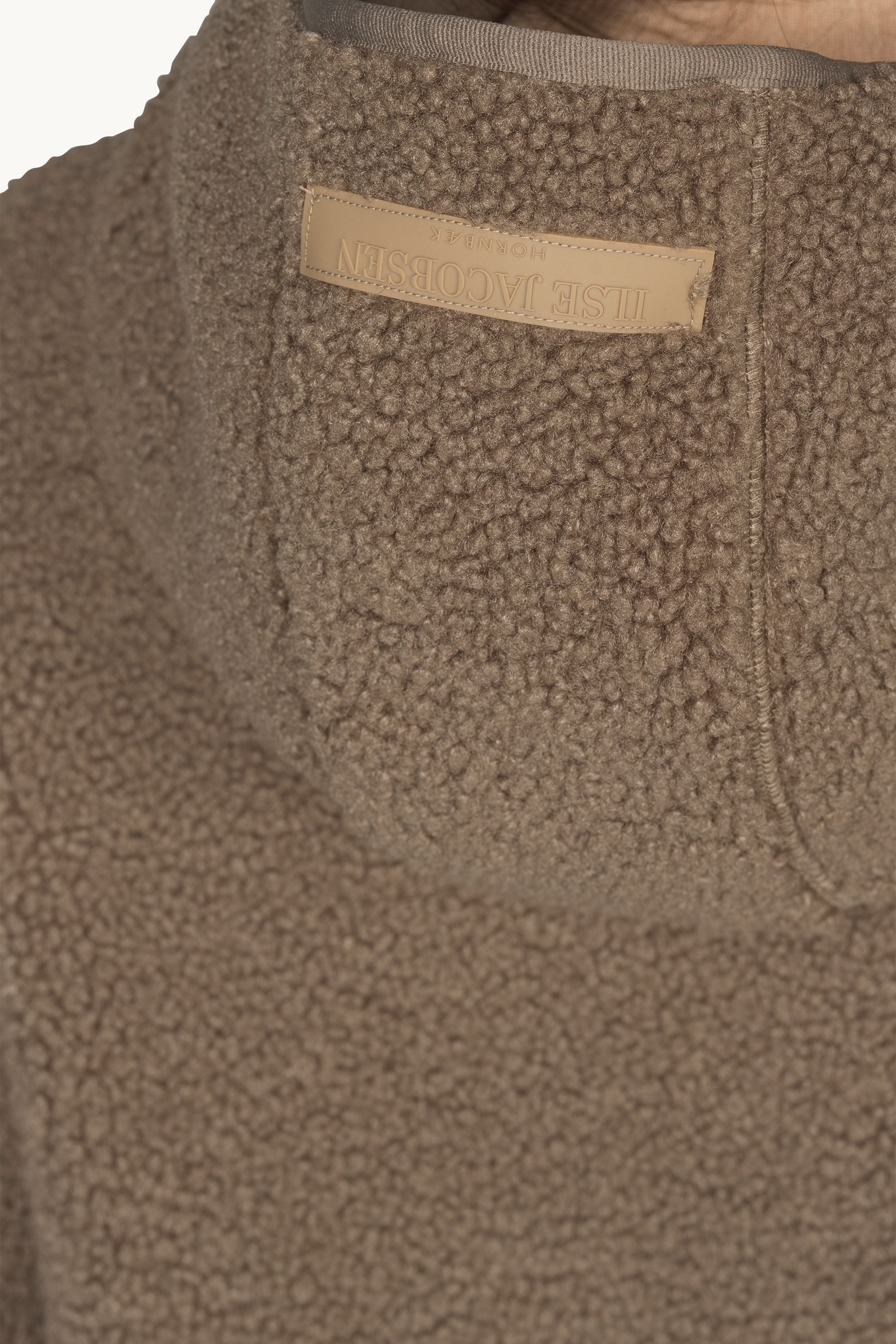 Bonded Pile Jacket with Hood - Greige