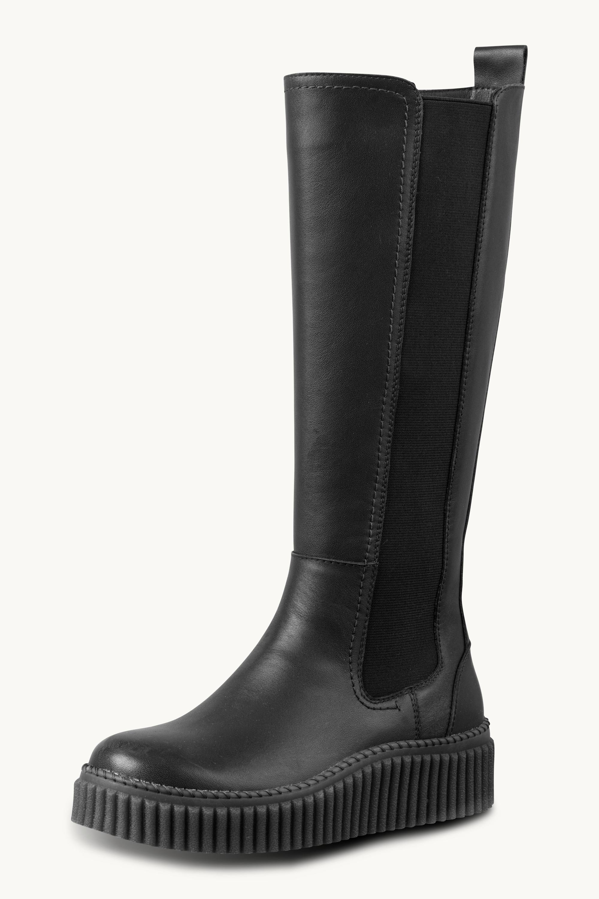 Tall Boots With Elastic - Black Black
