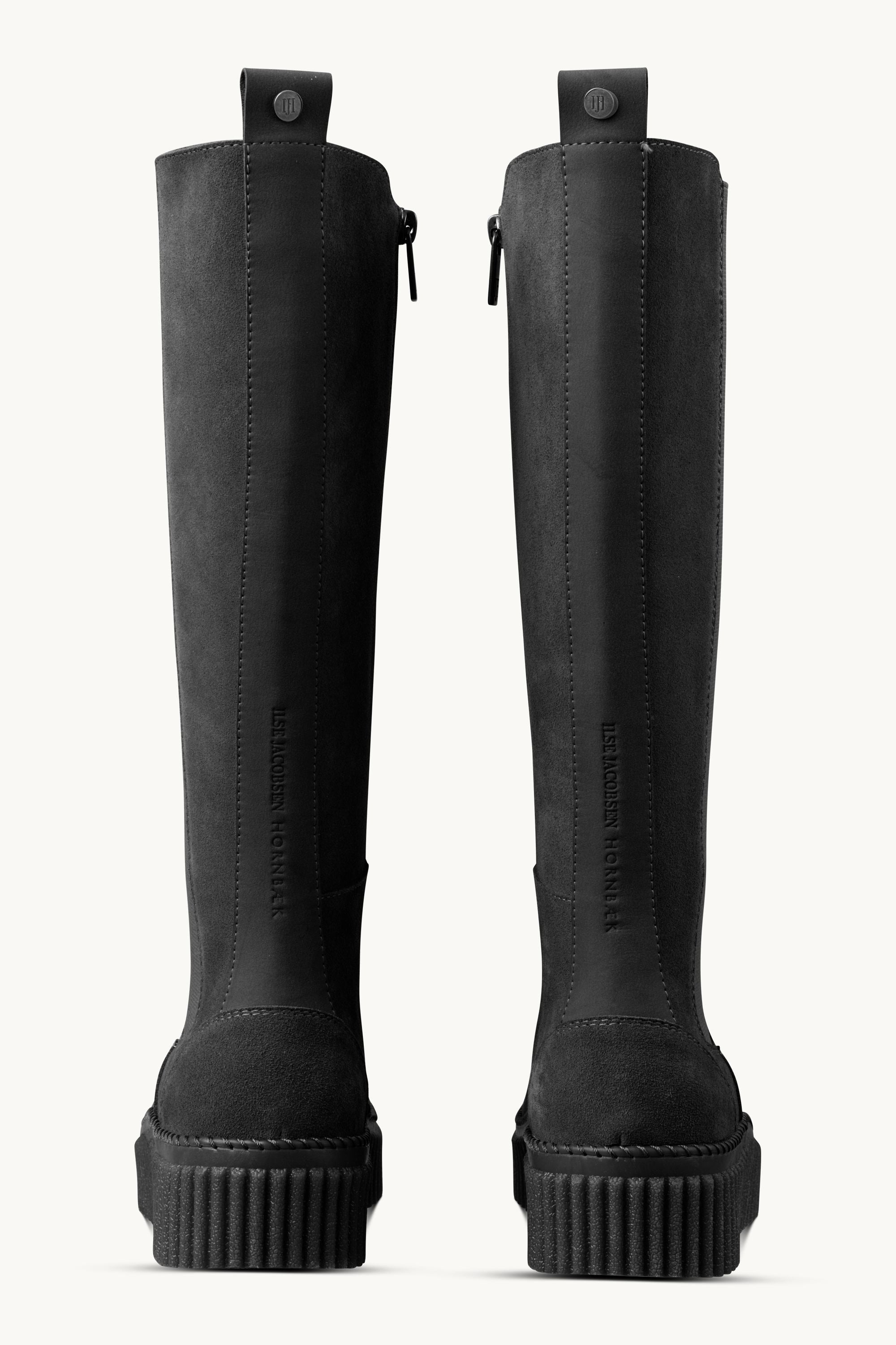 Tall Boots With Elastic - Black Black