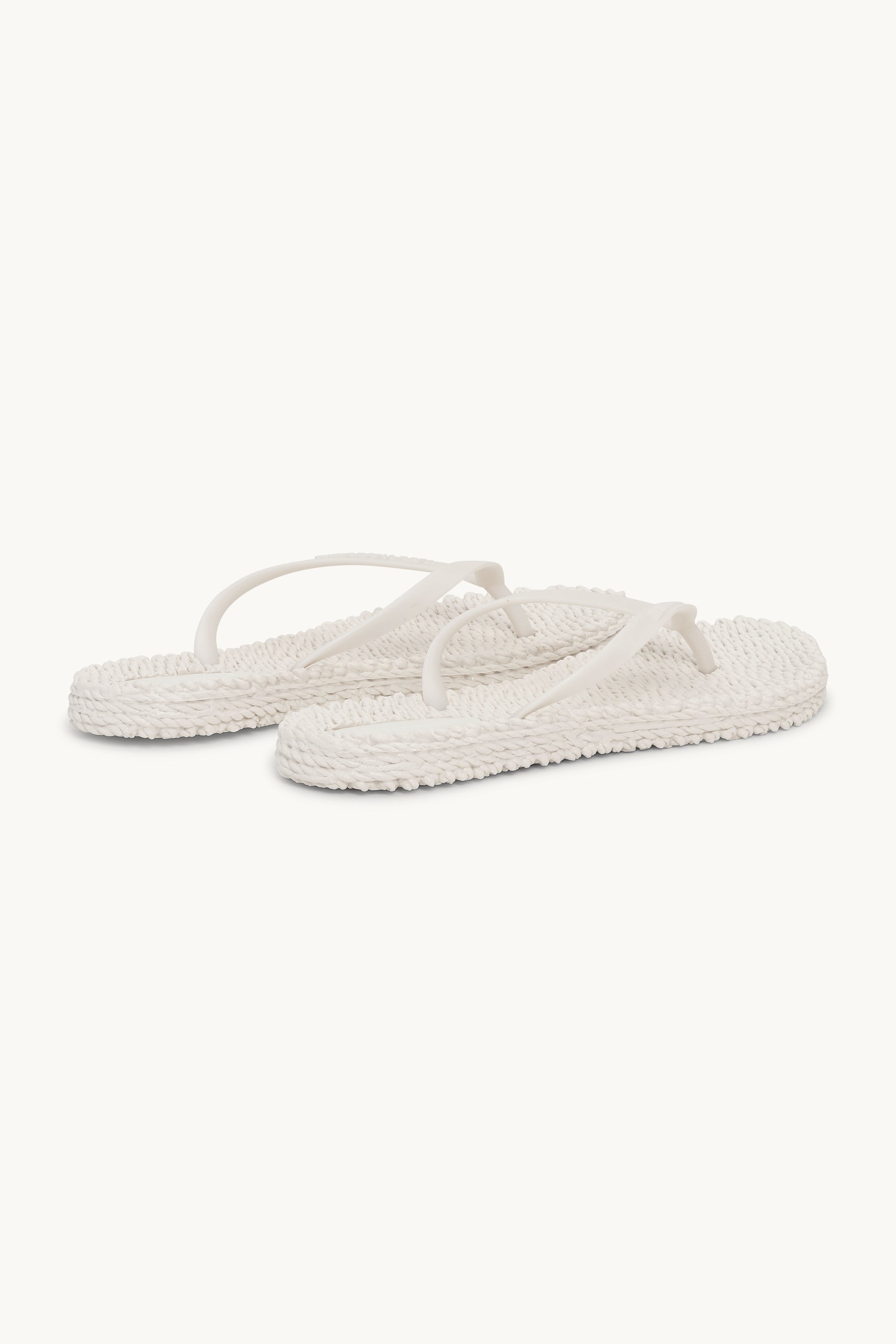Flip Flops With Logo - Creme