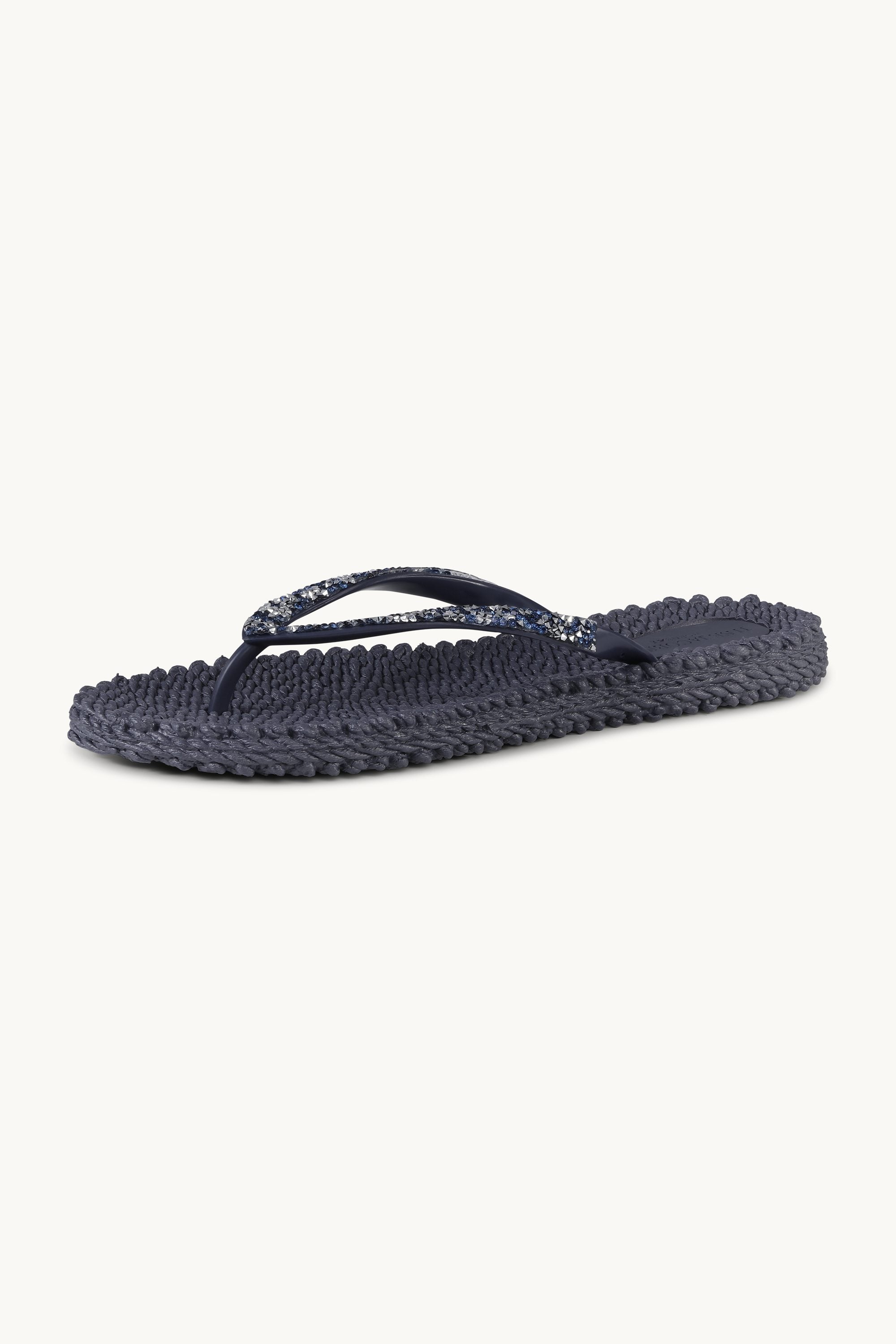 Flip Flops With Rhinestones - Ombre Blue