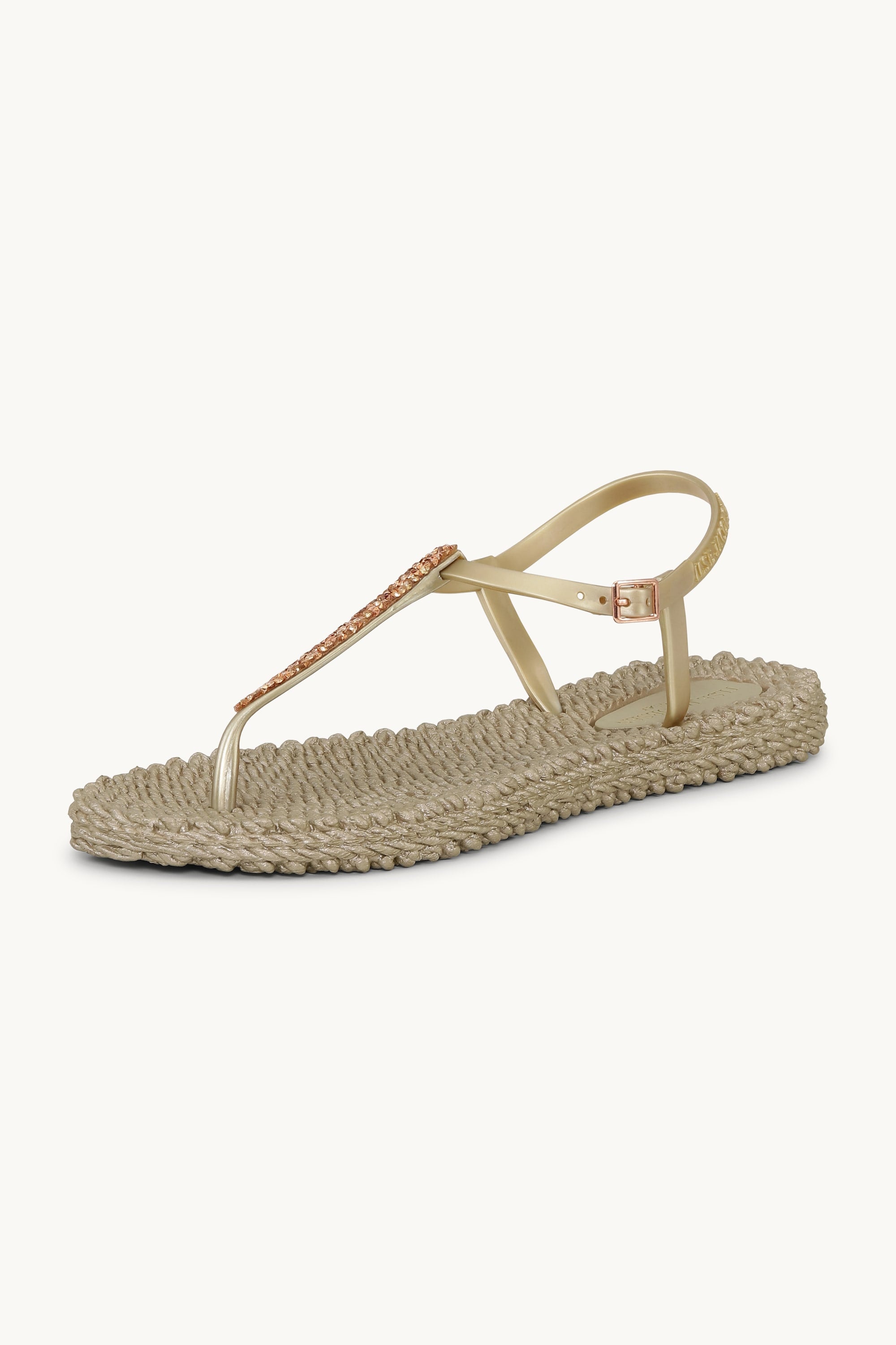 Flip Flops with Rhinestones - Platin