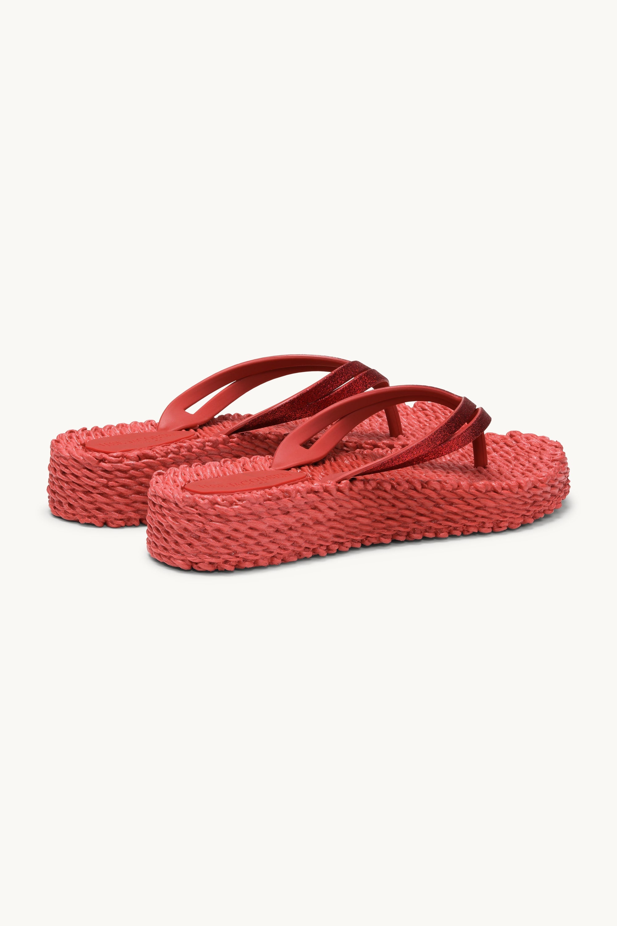 Platform Flip-flops Glitter - Baked Apple