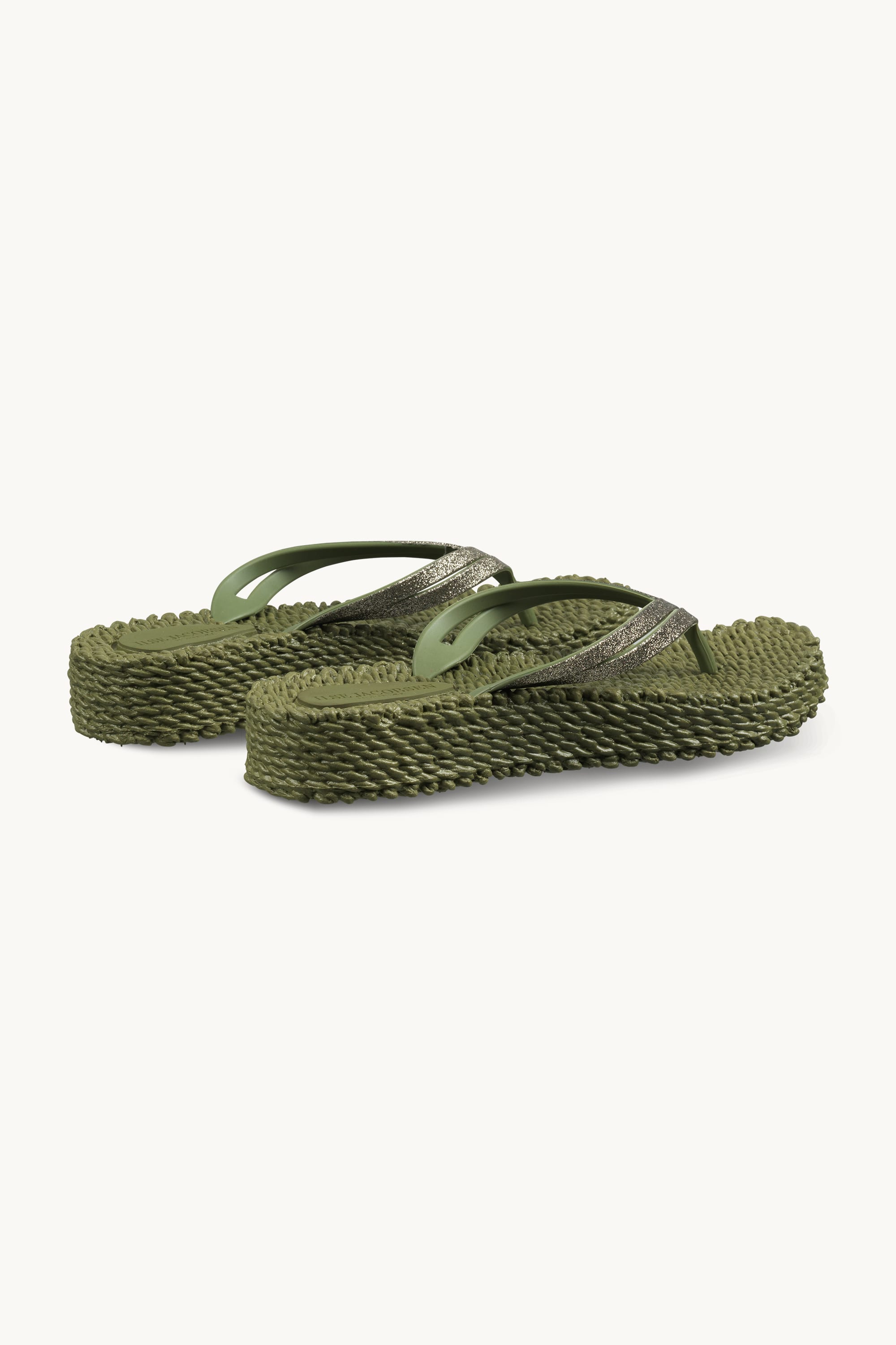 Platform Flip-flops Glitter - Sphagnum