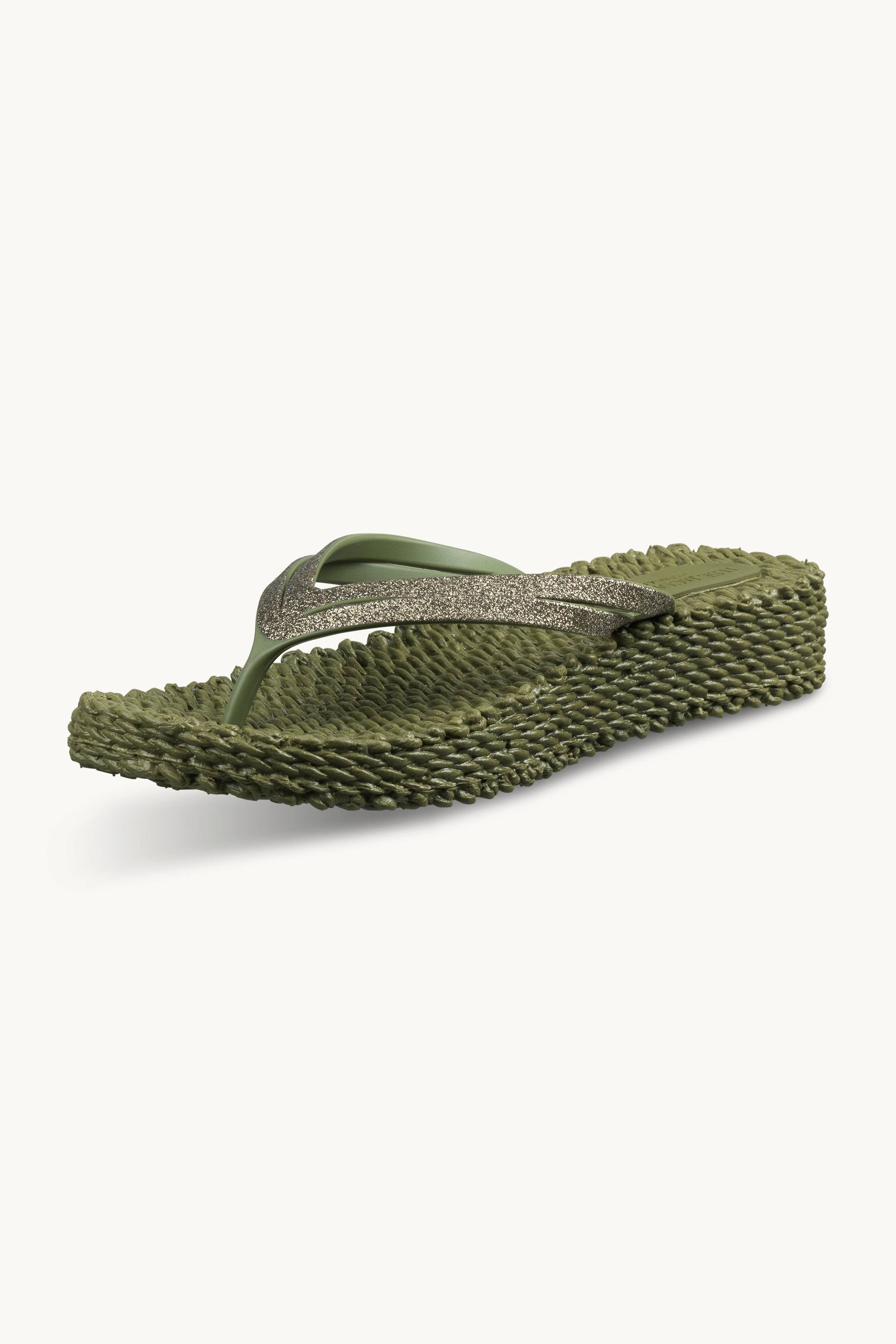 Platform Flip-flops Glitter - Sphagnum