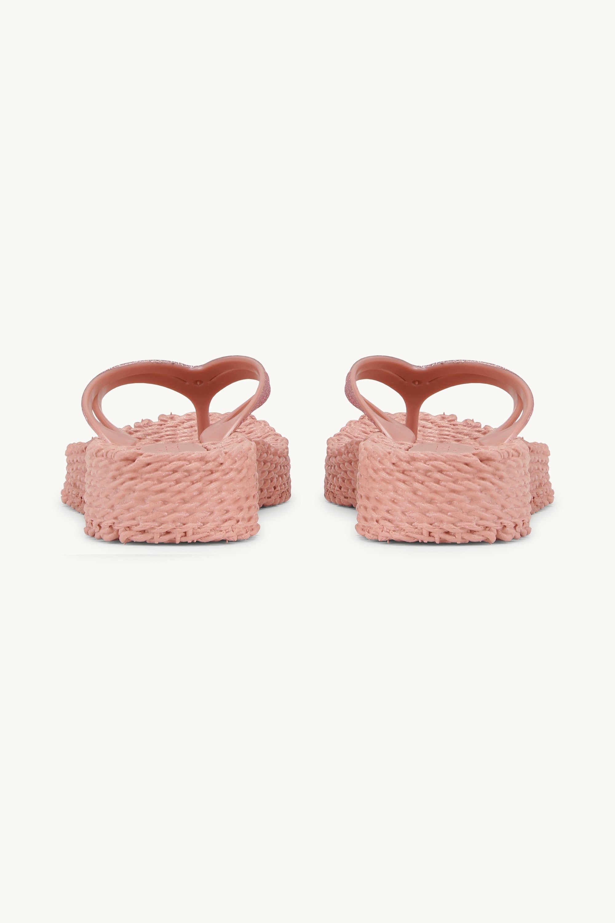 Platform Flip-flops Glitter - Misty Rose