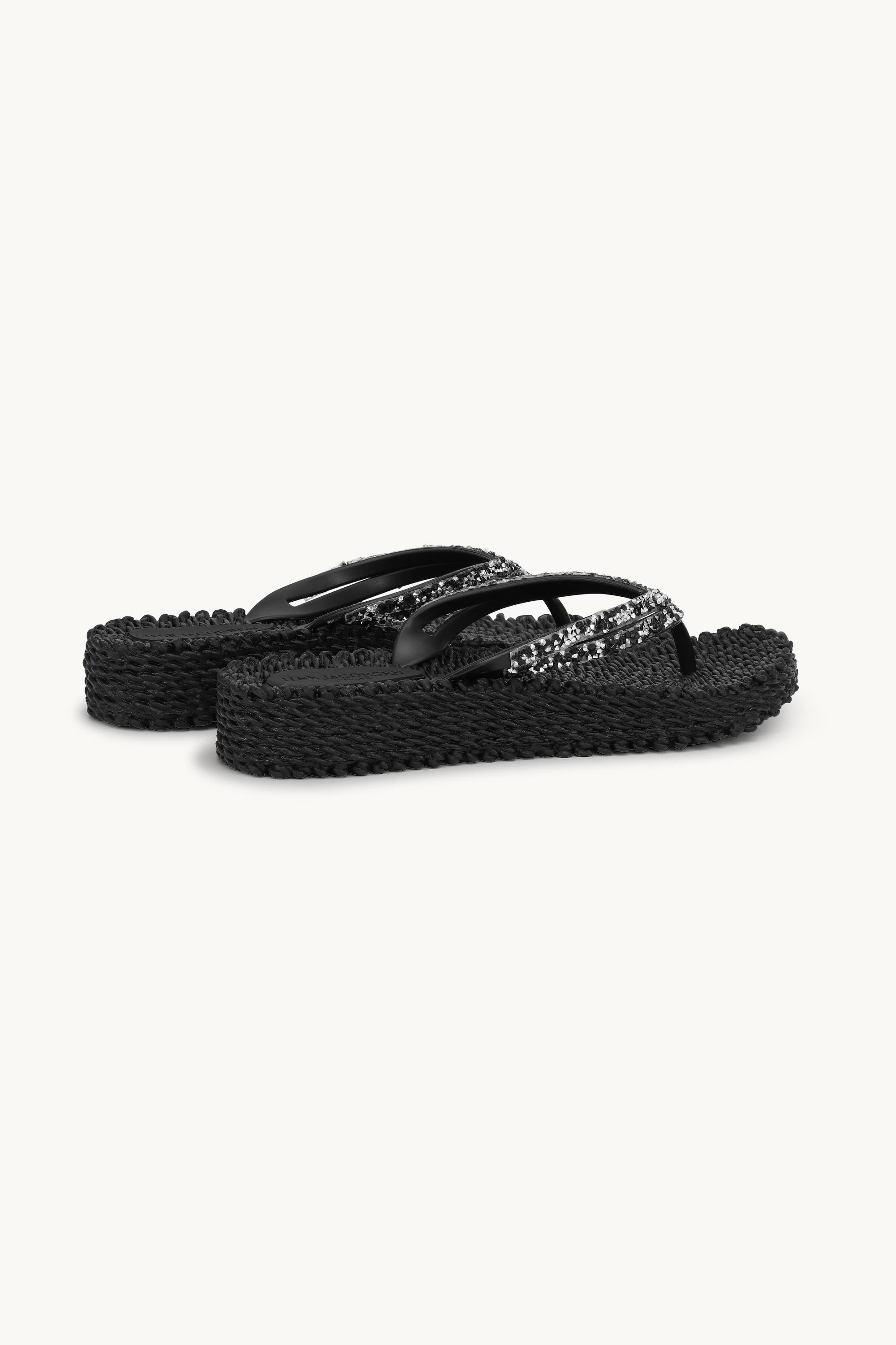 Platform Flip-flops Glitrende Steiner - Black