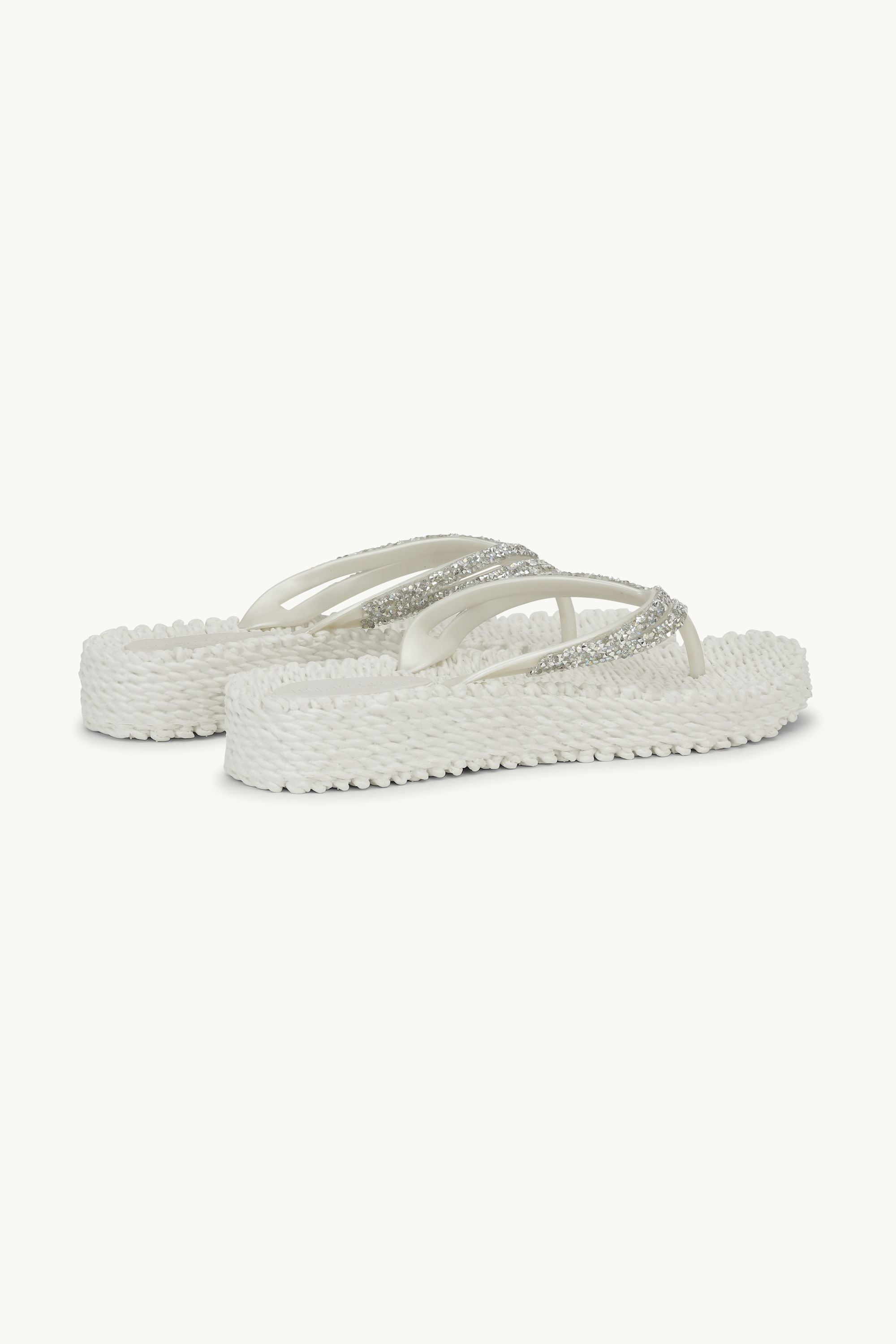 Platform Flip-flops Glitrende Steiner - Creme