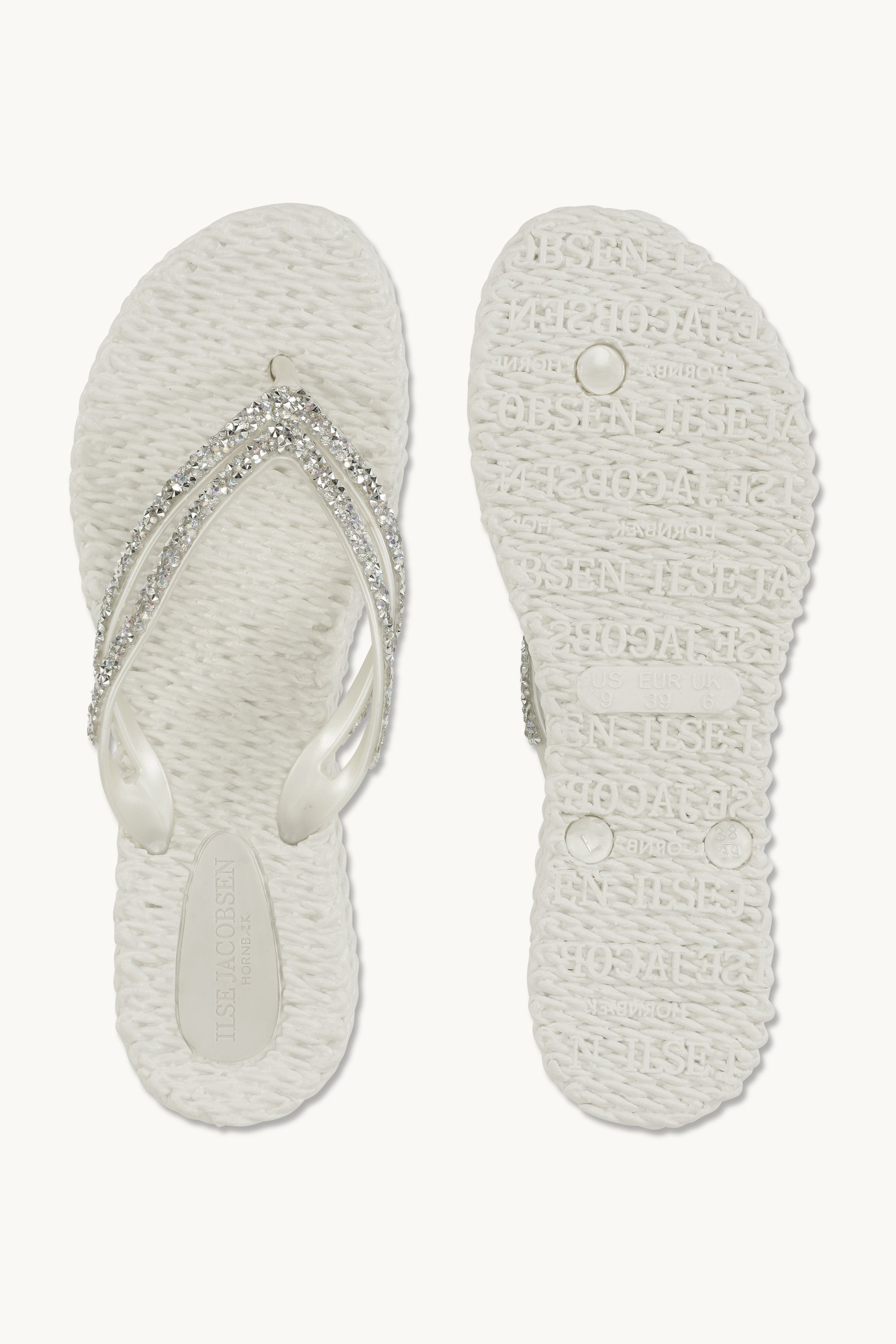 Platform Flip-flops Glitrende Steiner - Creme