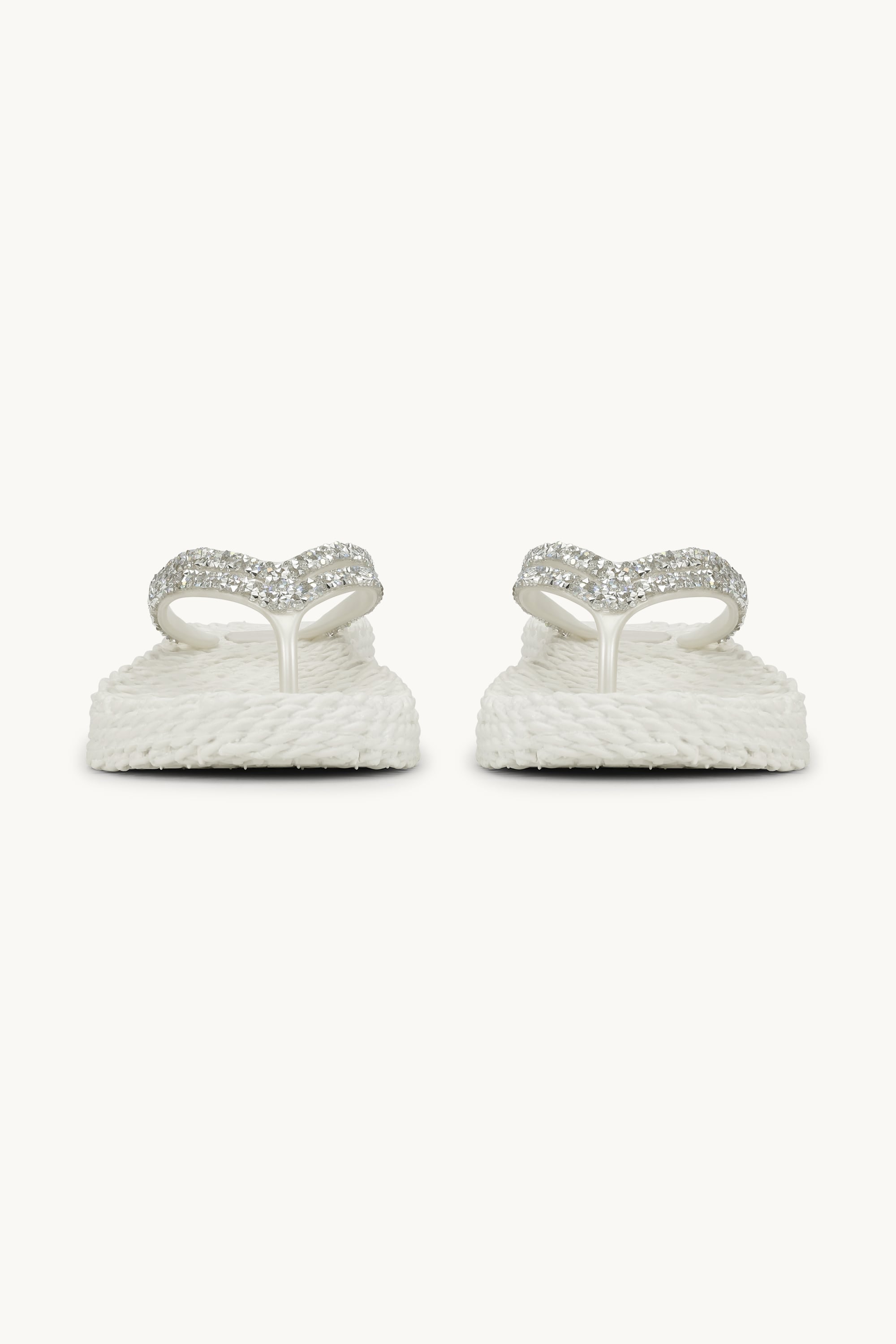 Platform Flip-flops Glitrende Steiner - Creme