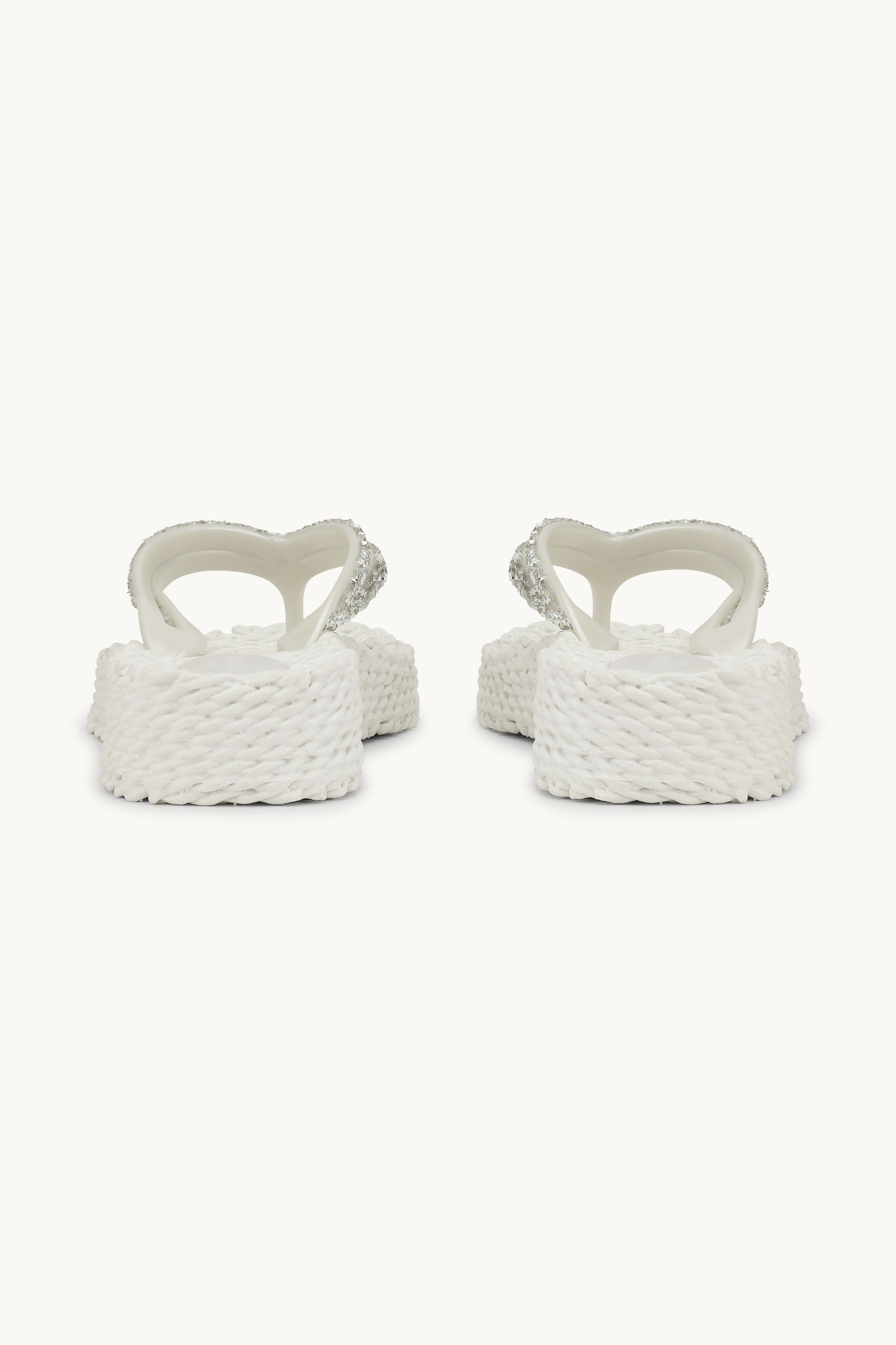 Platform Flip-flops Glitrende Steiner - Creme