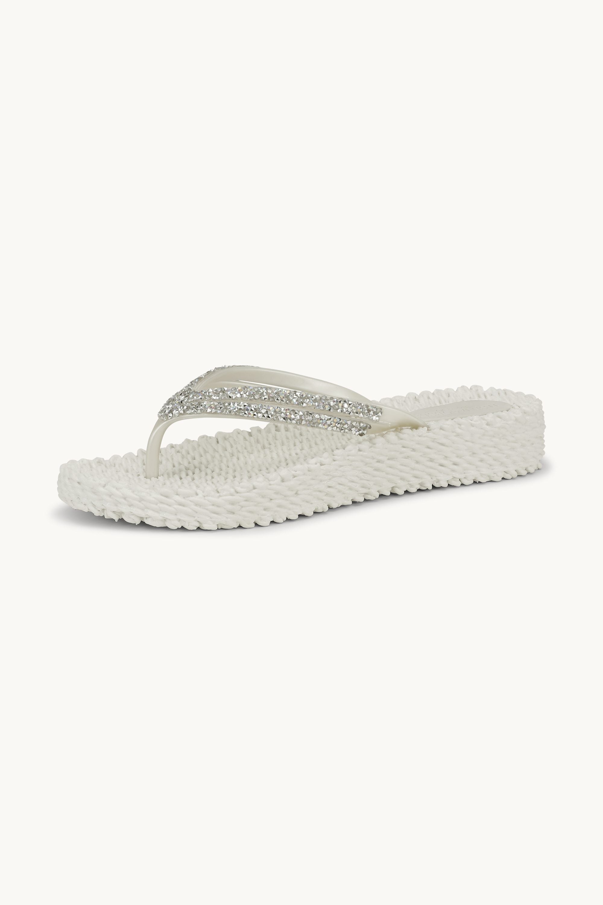 Platform Flip-flops Glitrende Steiner - Creme