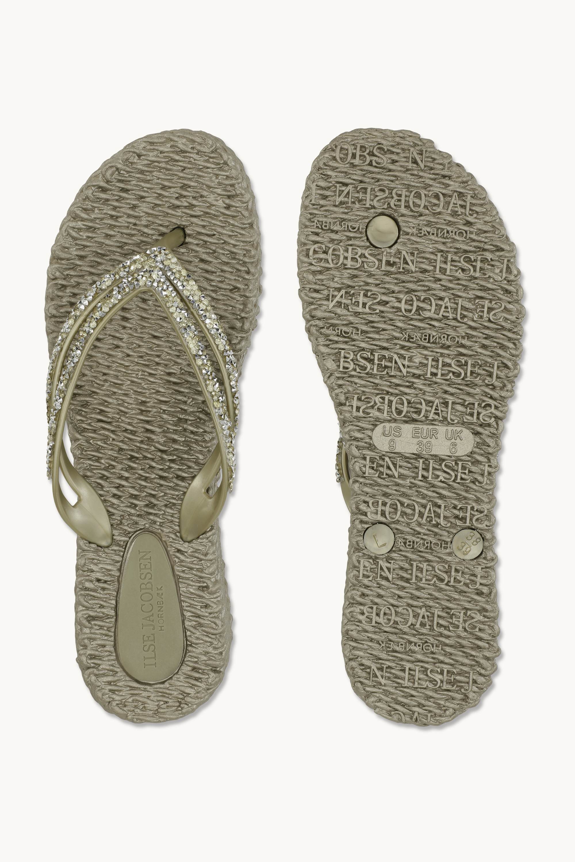 Platform Flip-flops Glitrende Steiner - Platin