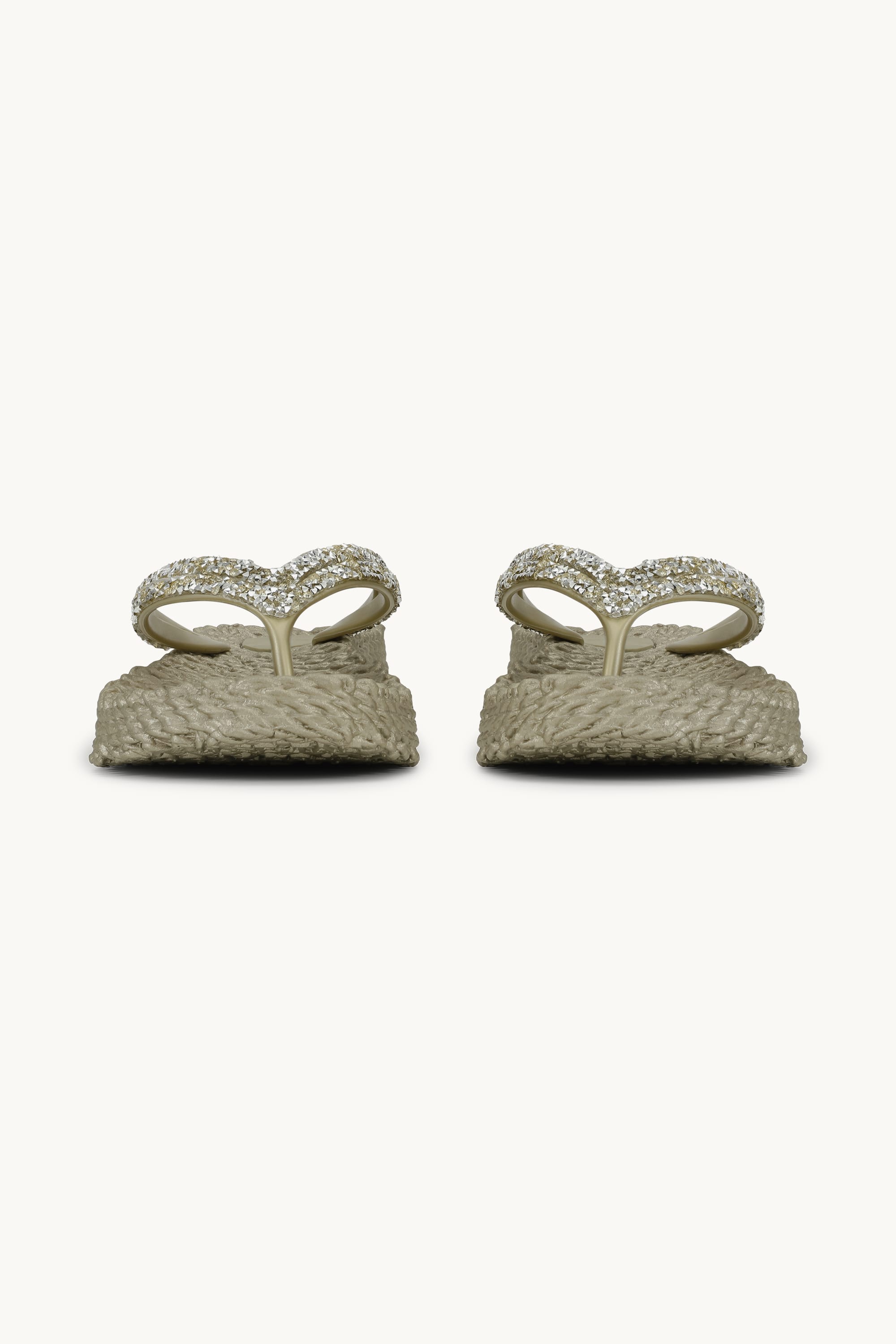 Platform Flip-flops Glitrende Steiner - Platin