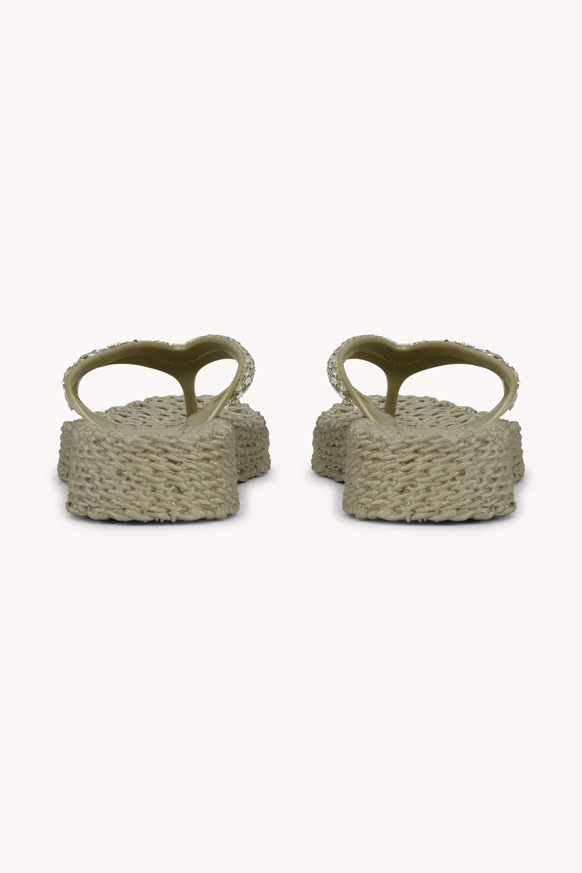 Platform Flip-flops Glitrende Steiner - Platin