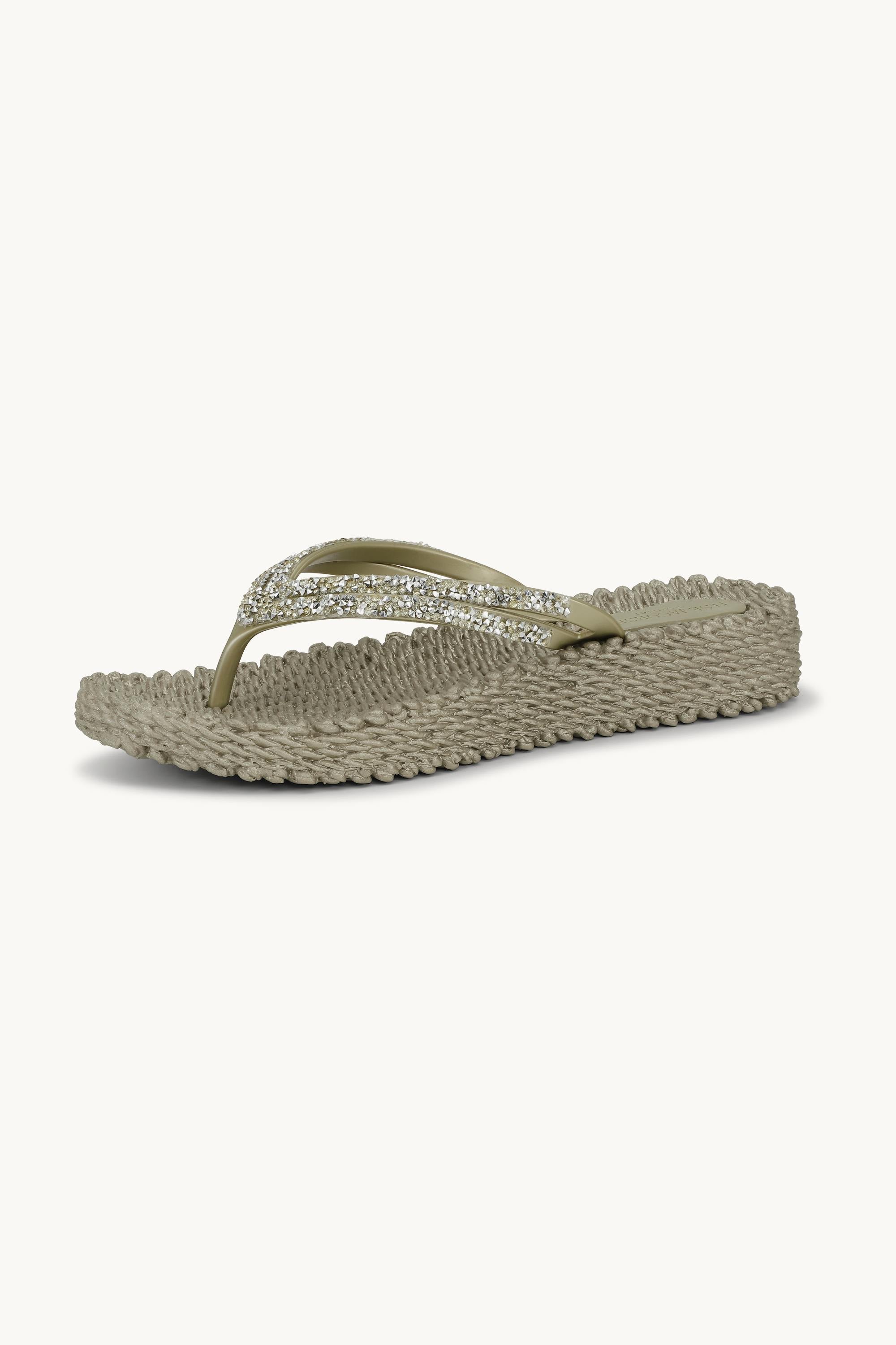 Platform Flip-flops Glitrende Steiner - Platin