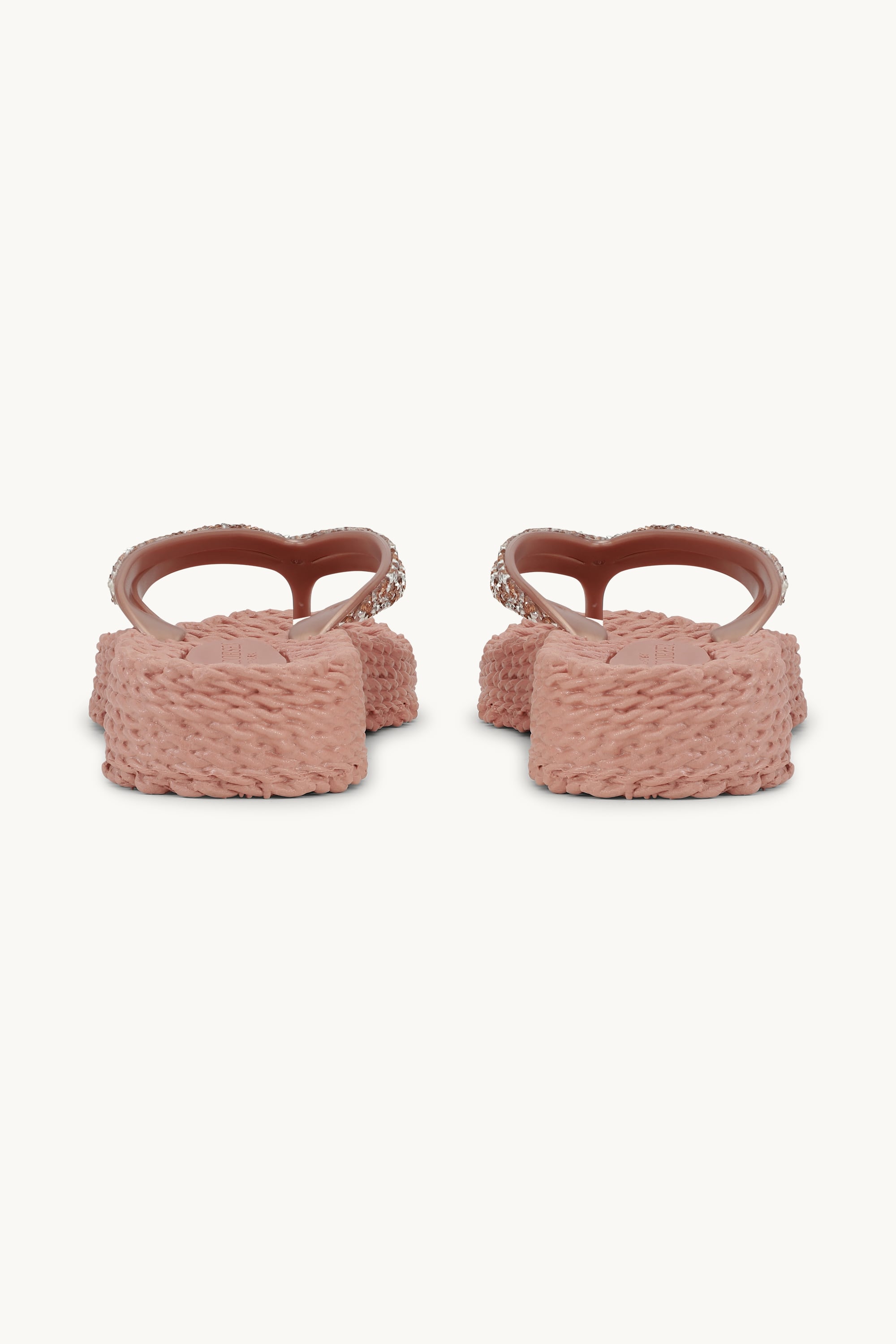 Platform Flip-flops Glitrende Steiner - Misty Rose
