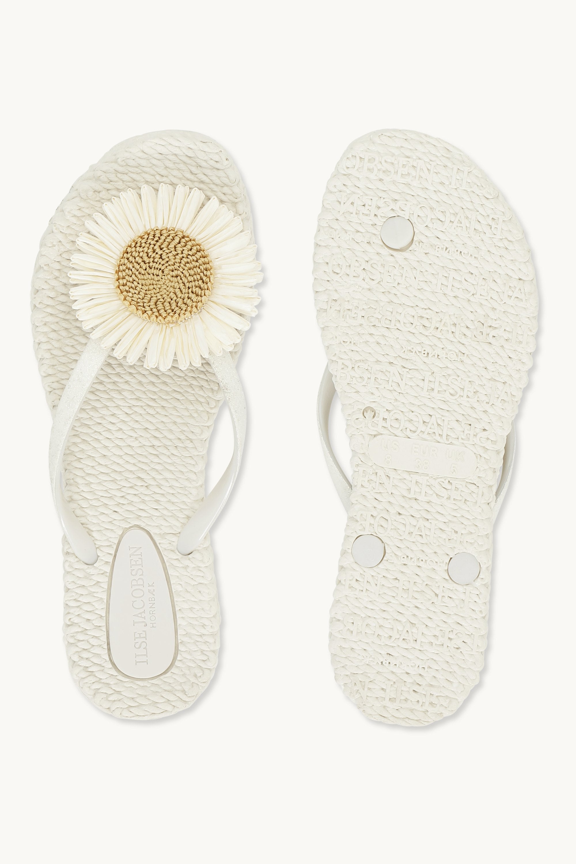 Flip-flops Blomst - Creme
