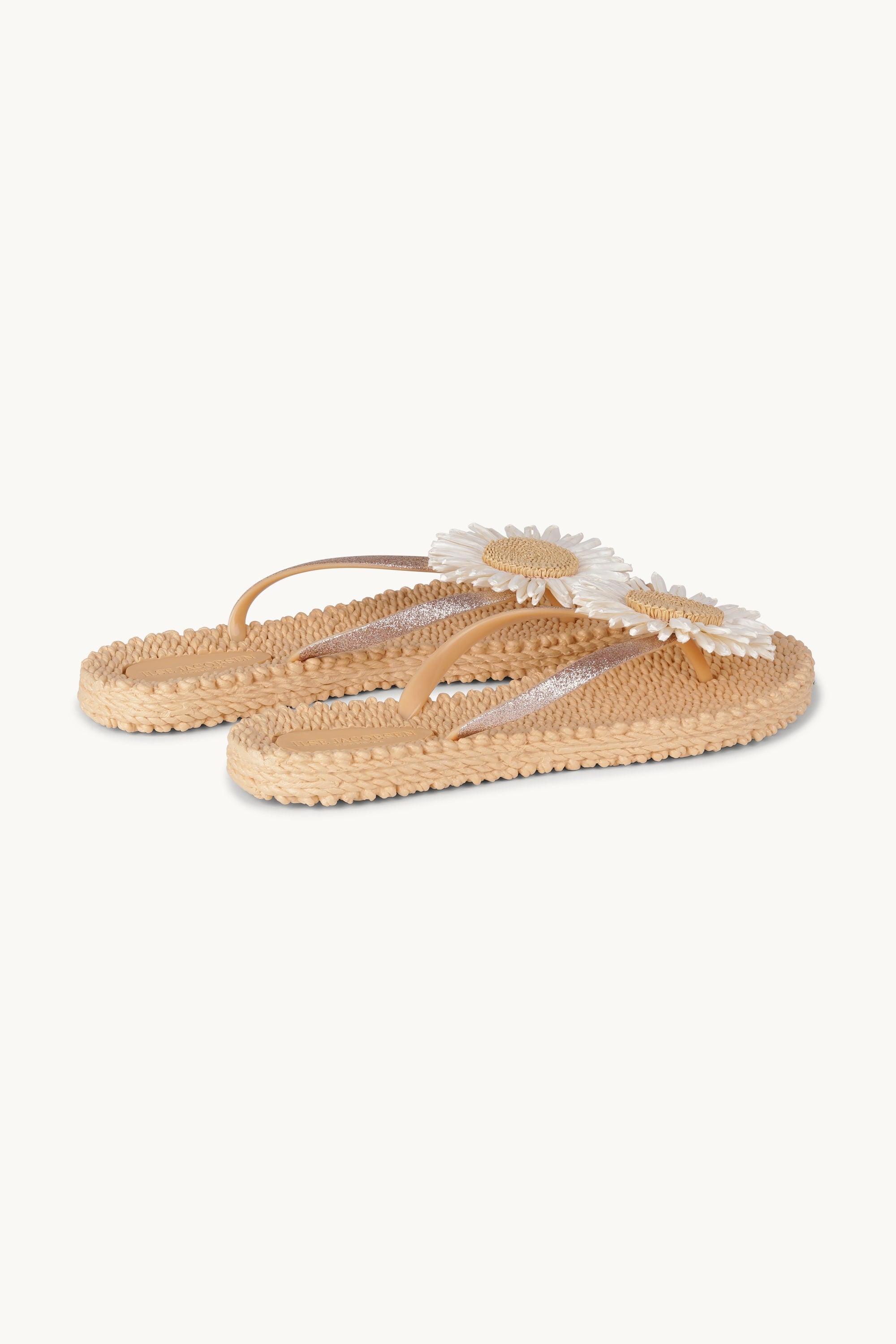 Flip-flops Blomst - Beige