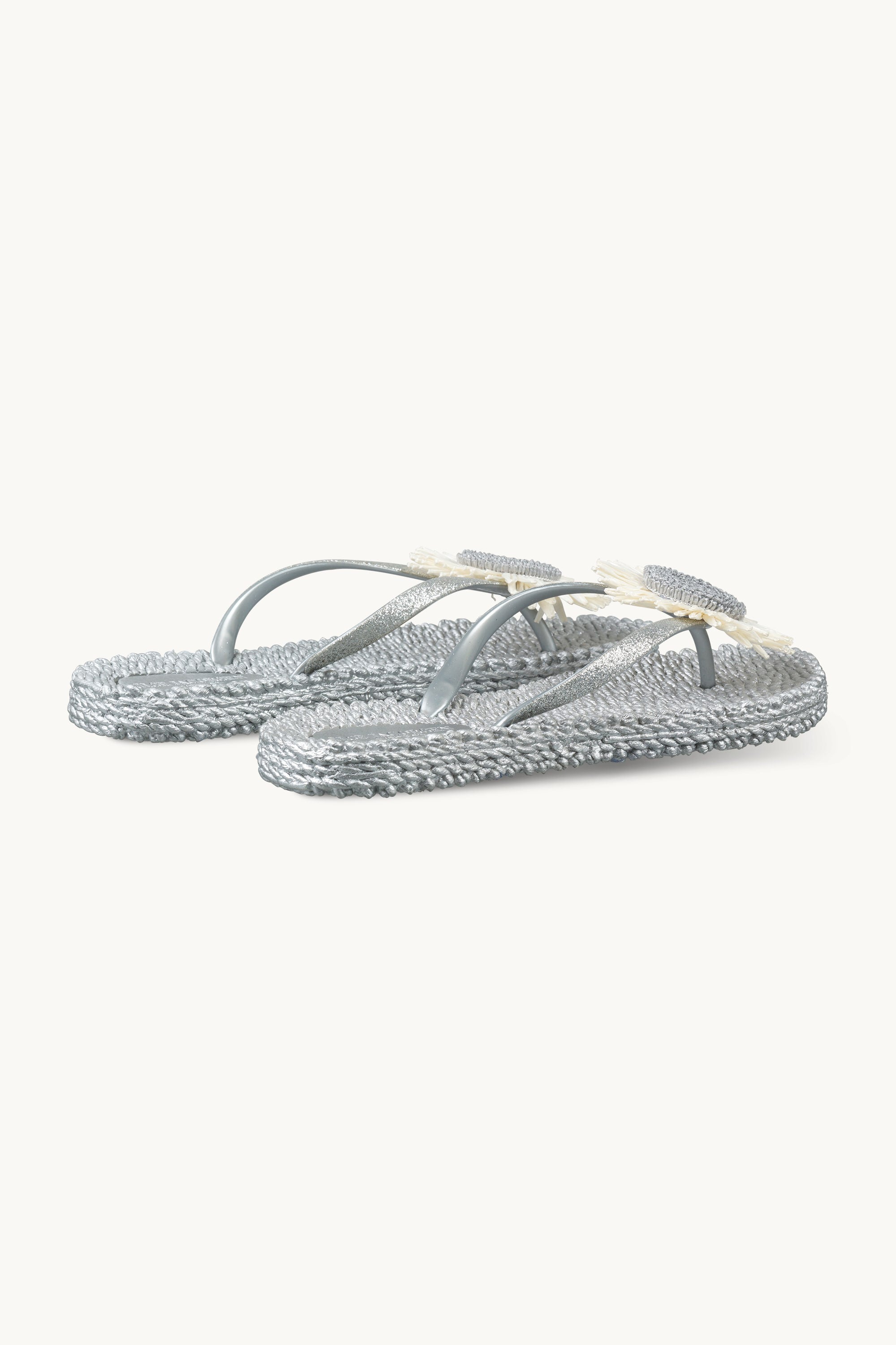 Flip-flops Blomst - Silver