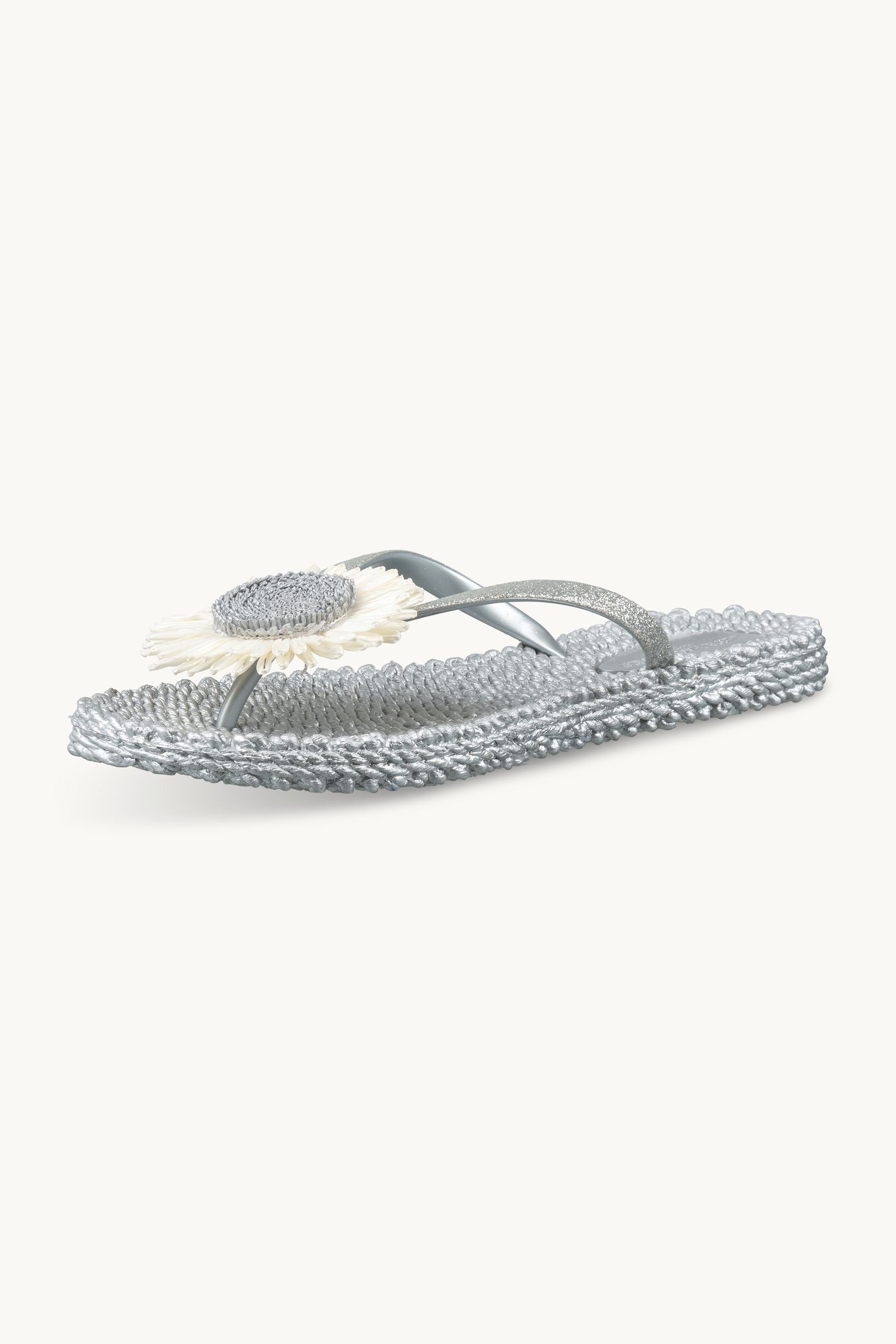 Flip-flops Blomst - Silver