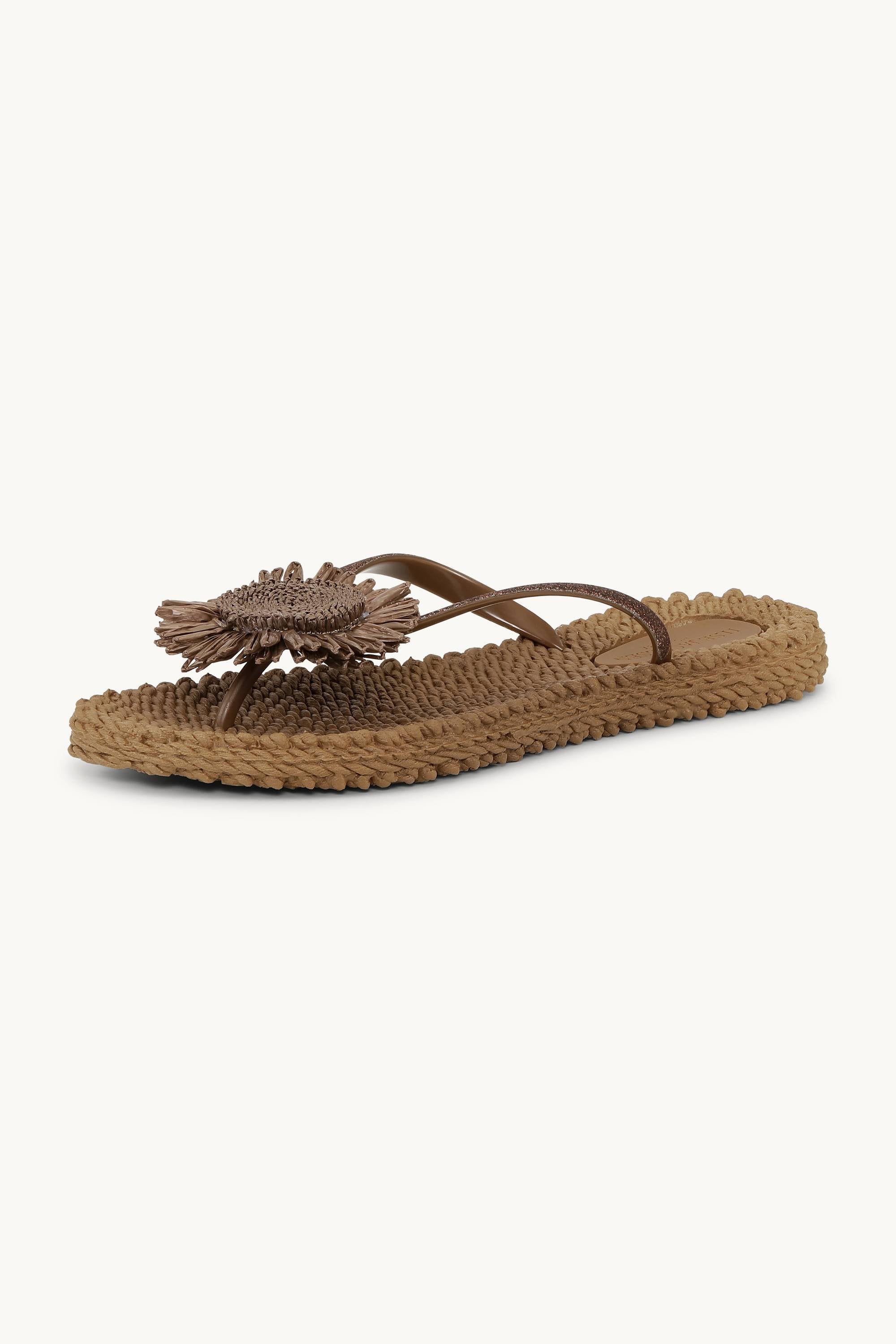 Flip-flops Blomst - Mocca